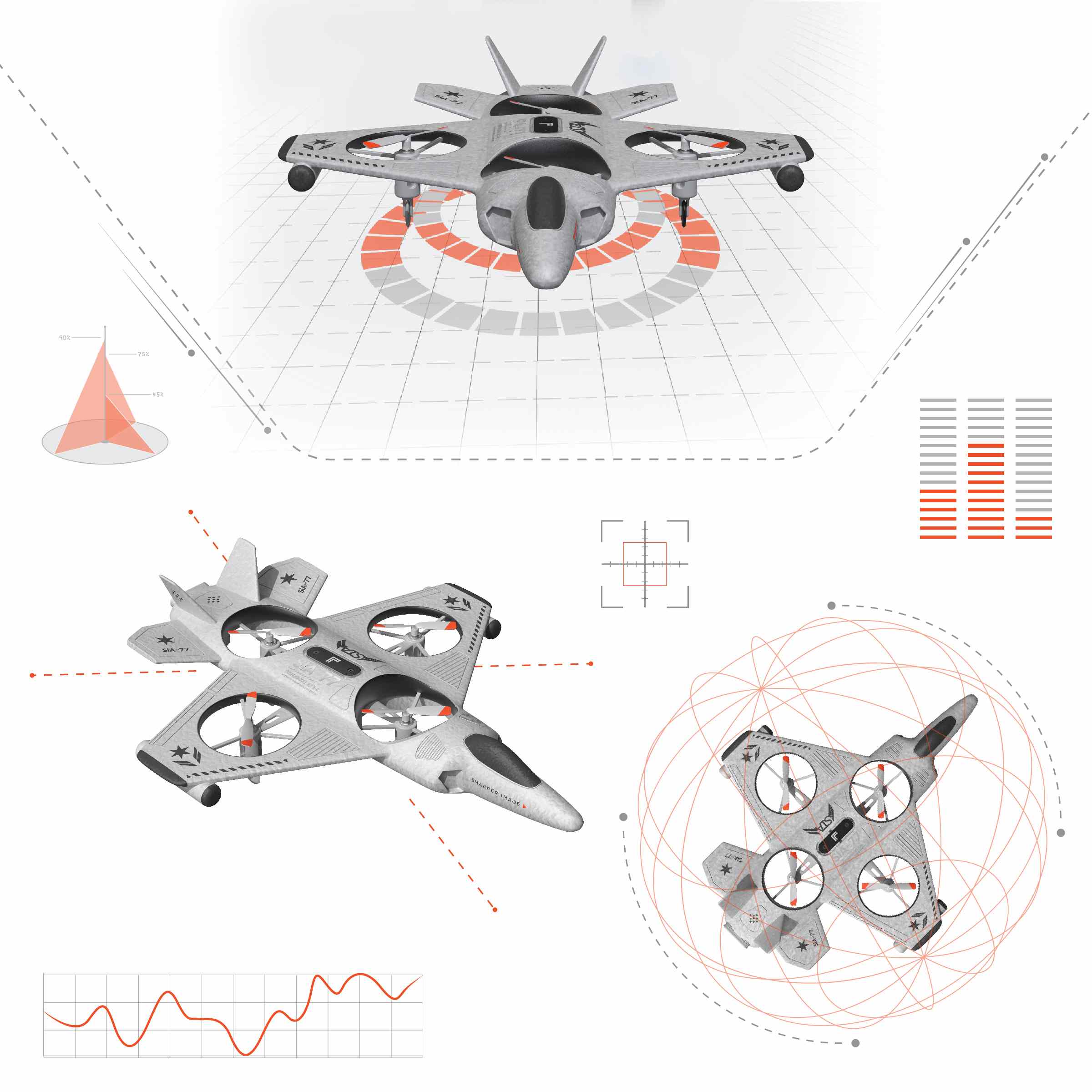 Drone thunderbolt jet x2 - Sharper Image