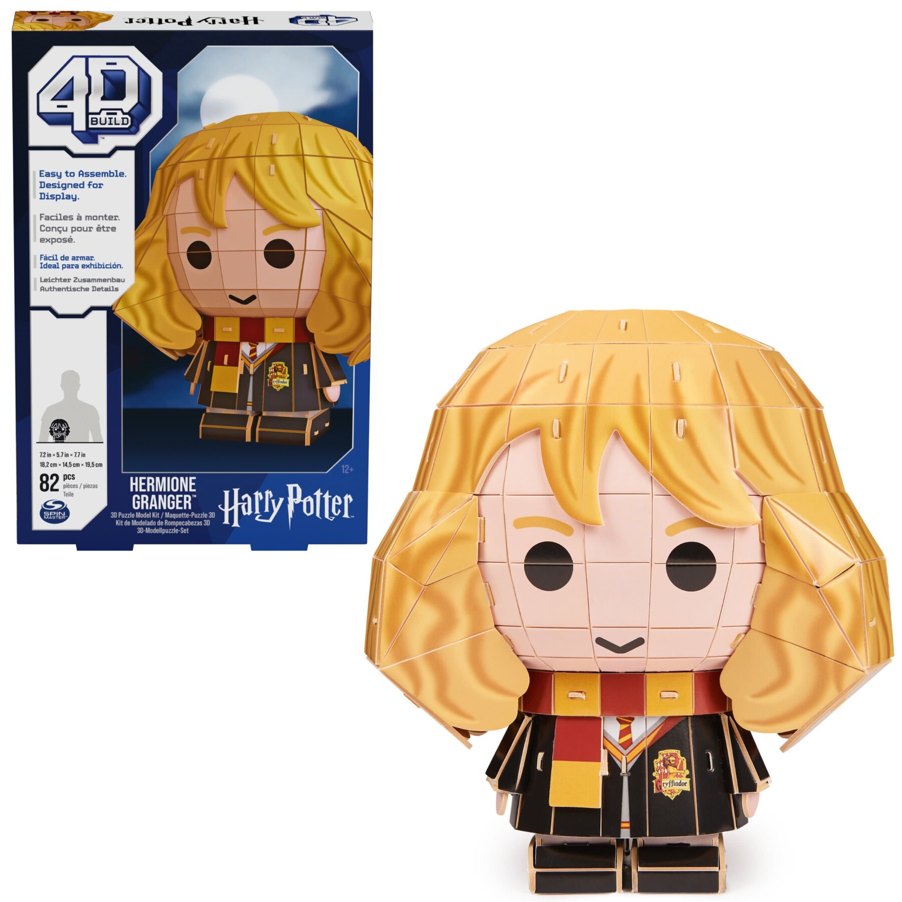 4d build, kit di modellismo a tema harry potter puzzle 3d hermione granger da 82 pezzi | decorazione da tavolo a tema harry potter da regalo | giocattoli da costruzione | puzzle 3d per adulti e ragazzi dai 12 anni in su - Harry Potter