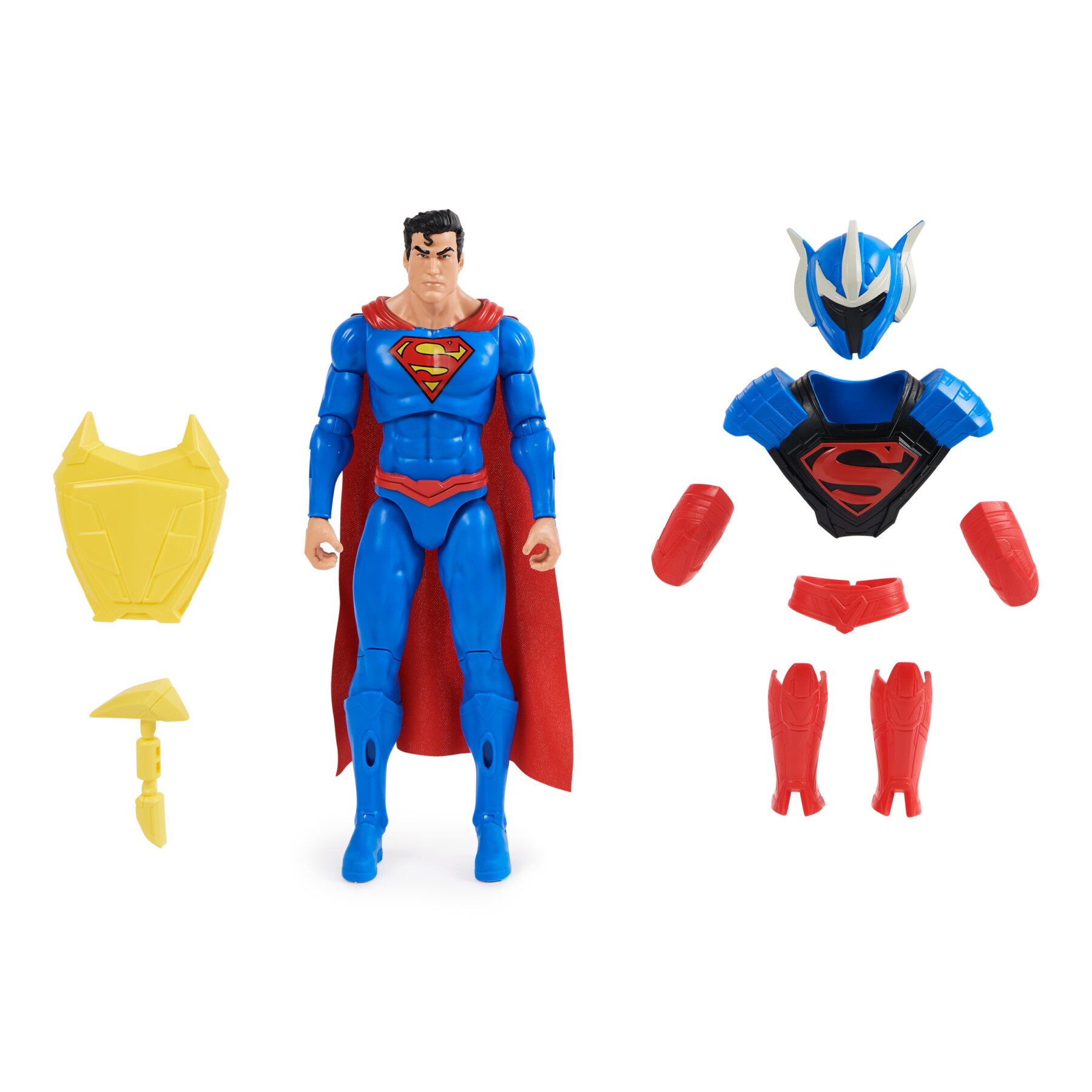 Dc comics, action figure dc adventures, superman giocattolo in scala, personaggio superman alto 30 cm, supereroe con 9 accessori e 17 punti di articolazione, giochi per bambini e bambine, 4+ anni - DC COMICS