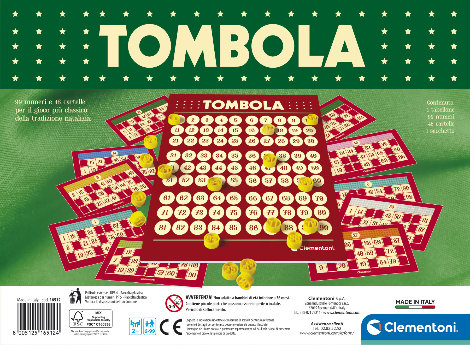 Rst Asia Ltd Tombola Classica 48 Cartelle : : Giochi e giocattoli