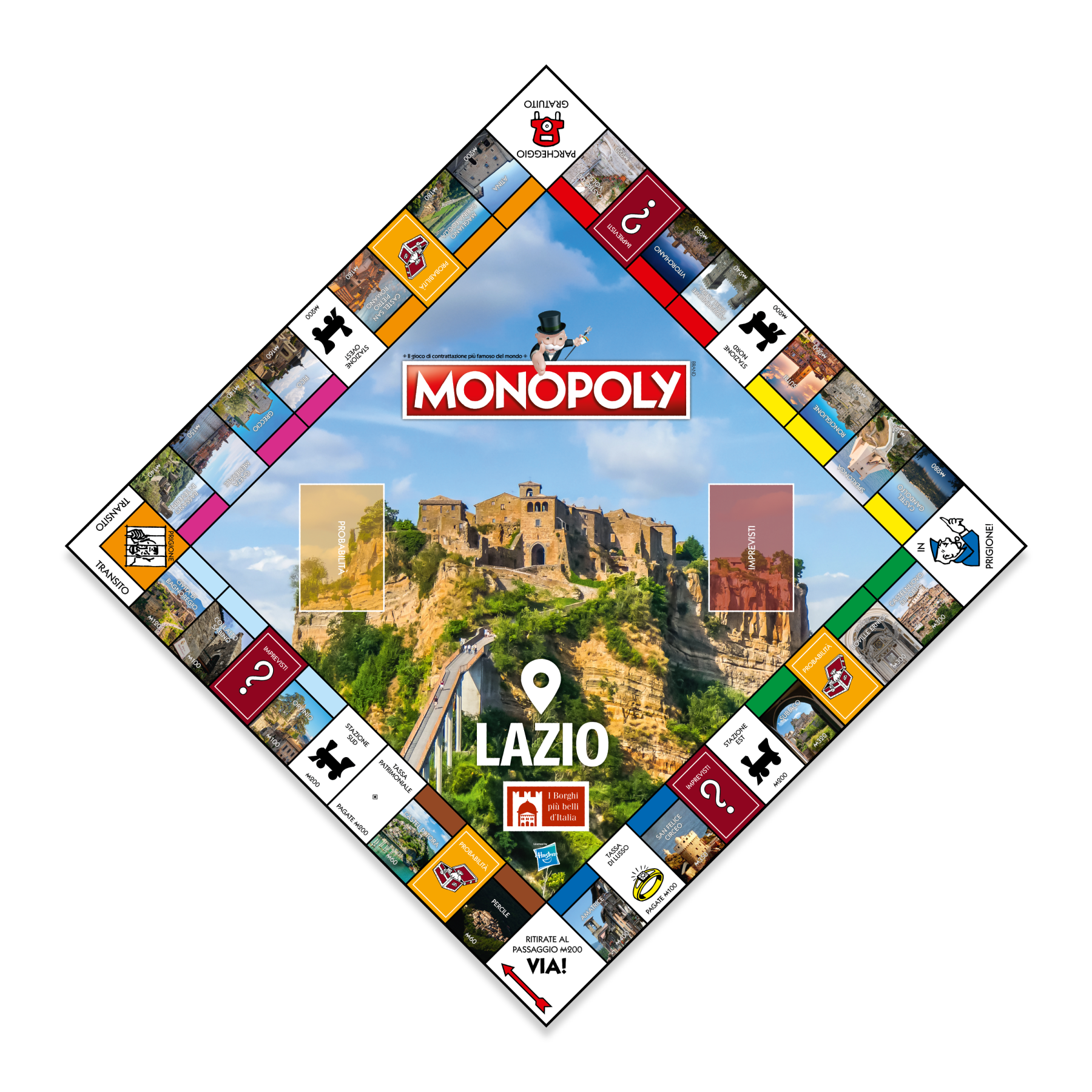 Winning moves - monopoly - i borghi più belli d'italia - lazio - MONOPOLY