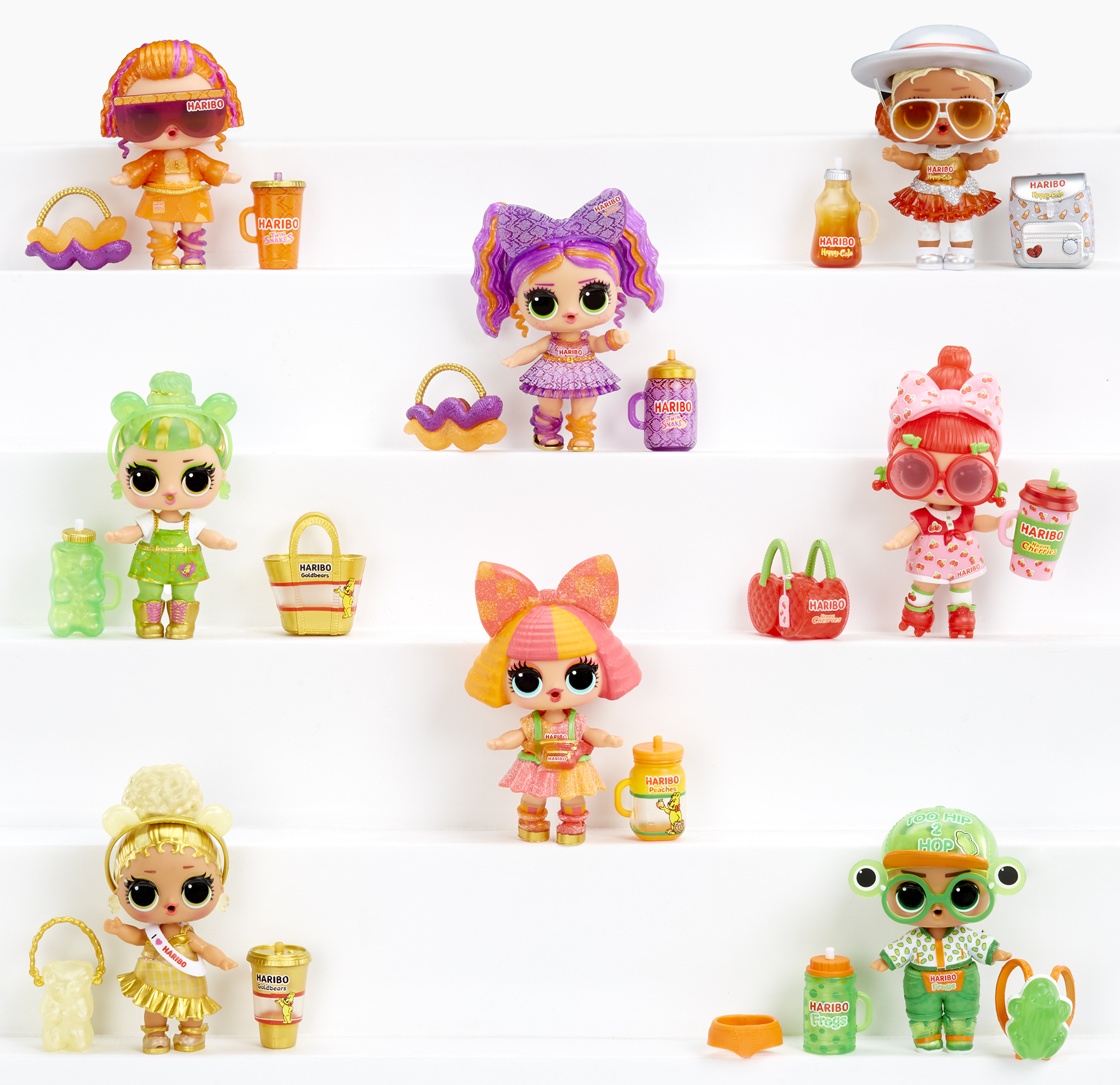 Lol surprise loves mini sweets serie x haribo -  include 7 sorprese, accessori e bambola a tema caramelle - LOL
