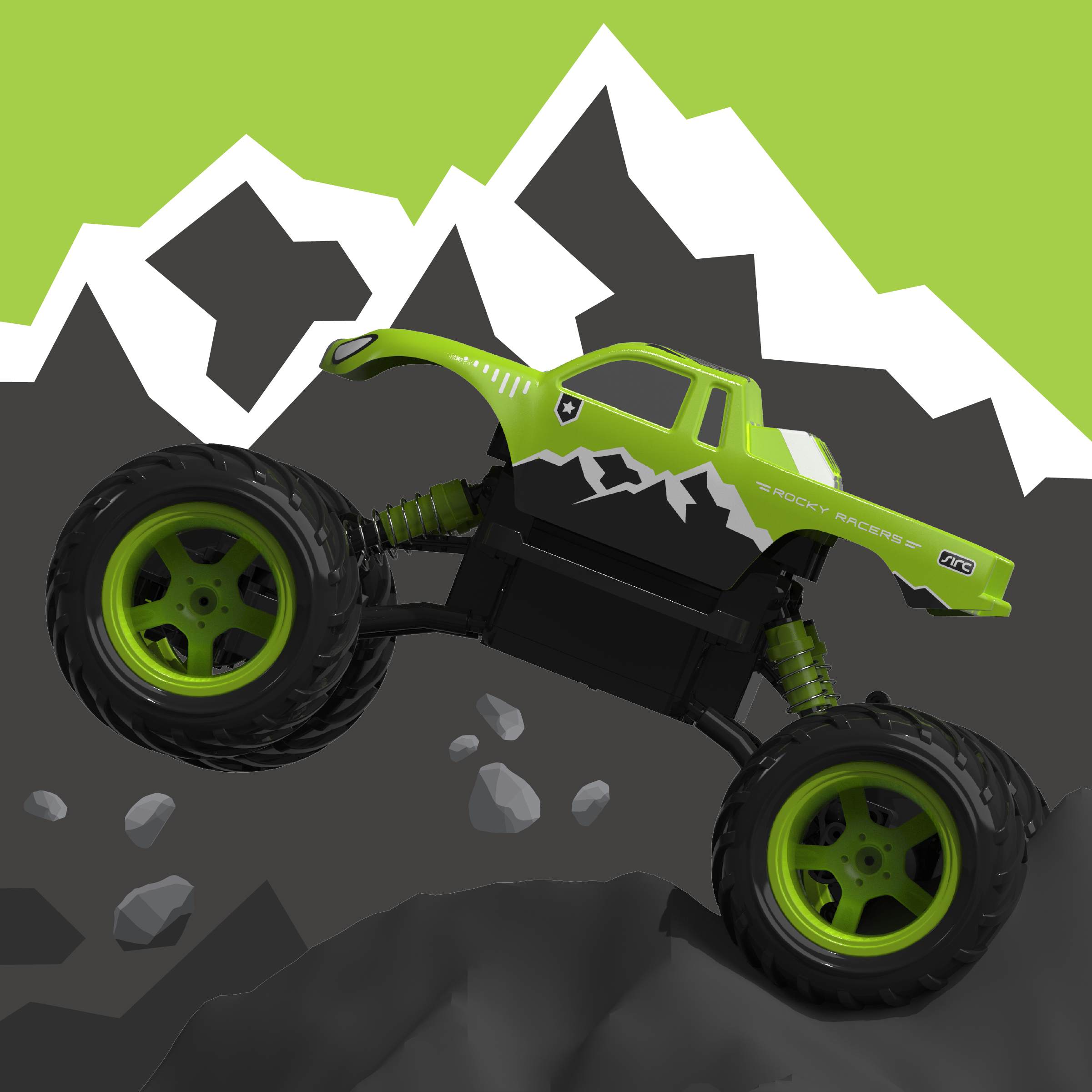 Toy rc monster rockslide mega wheel - Sharper Image