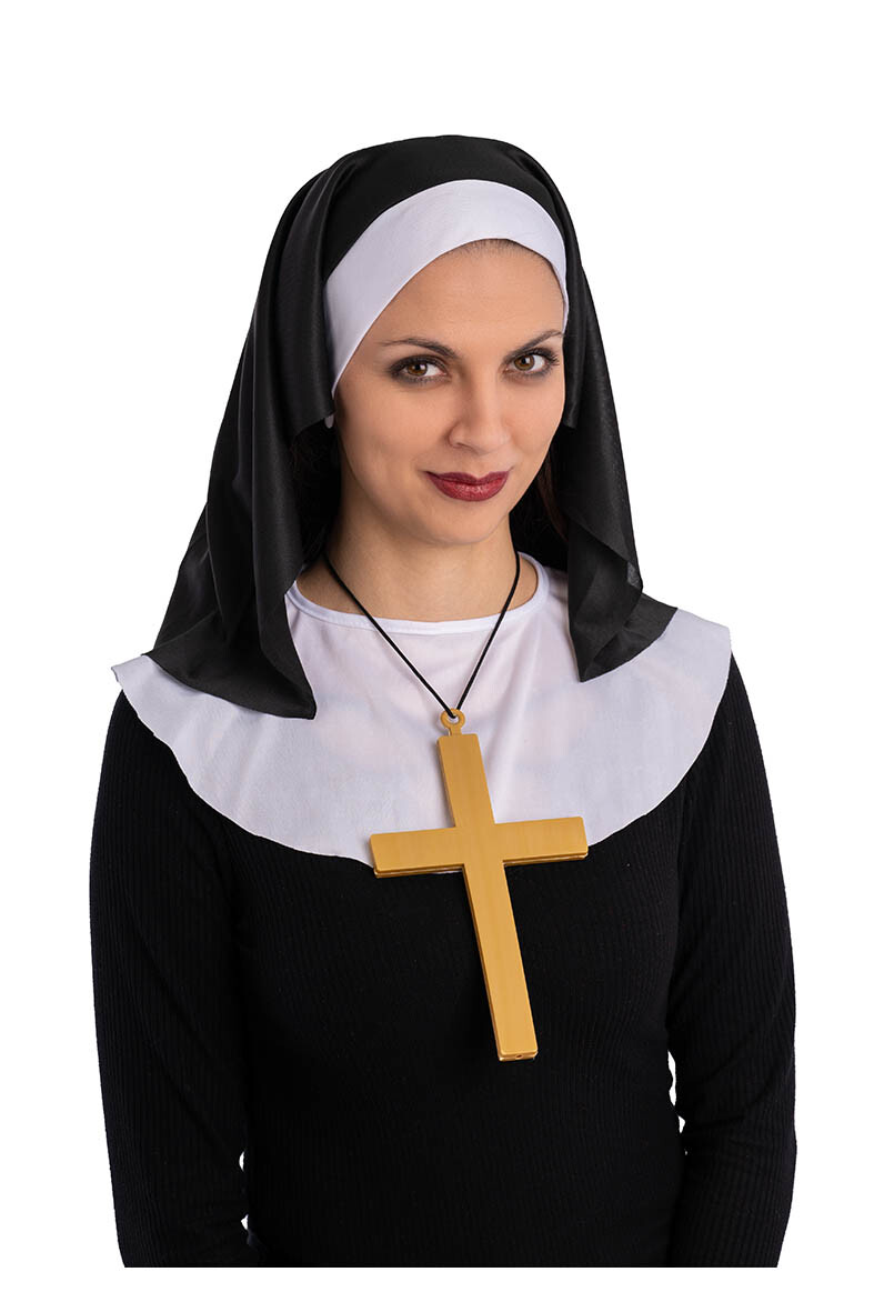 Set suora (copricapo, collarino, collana) in busta c/cav. - 