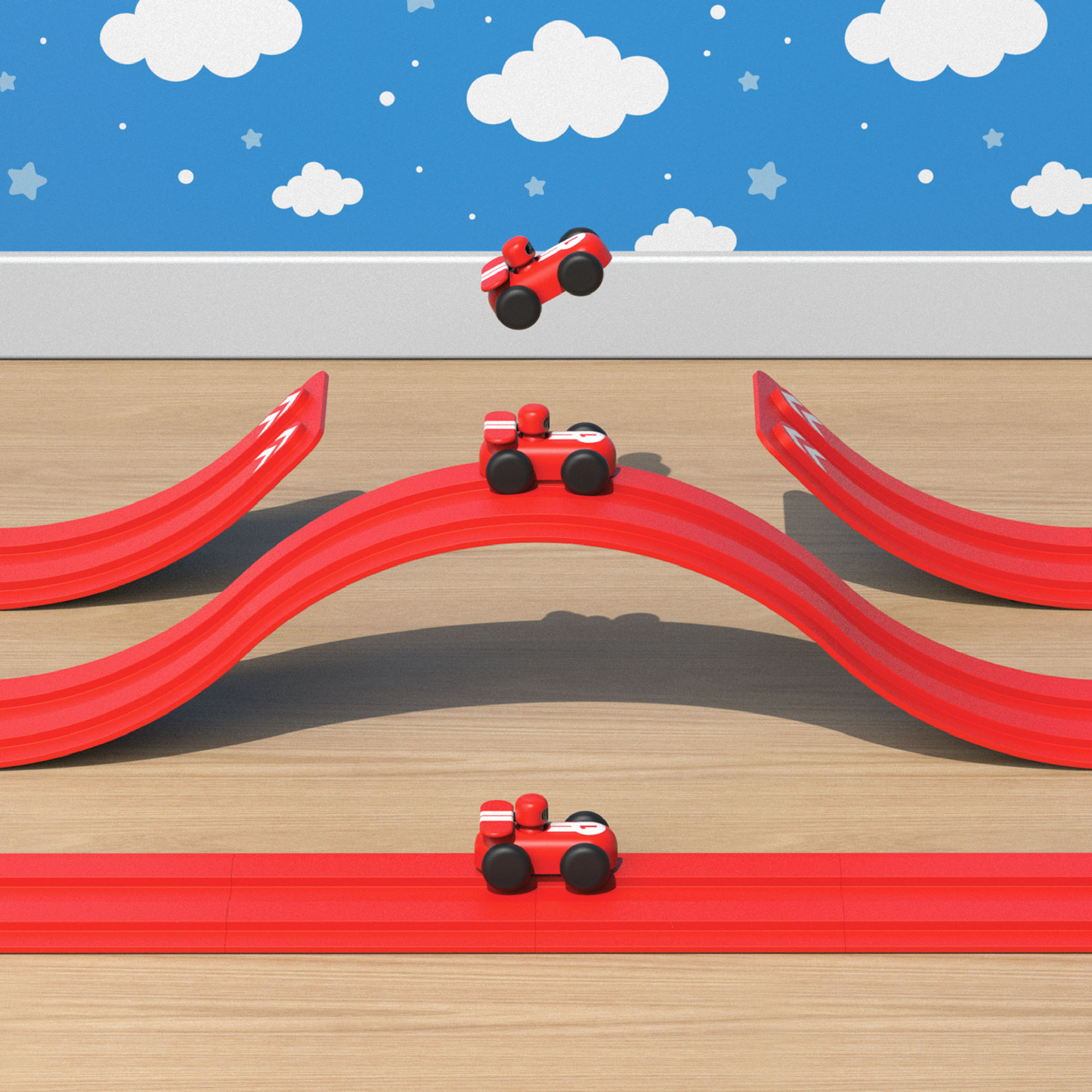 Set auto da corsa gravity racers downhill - FAO Schwarz