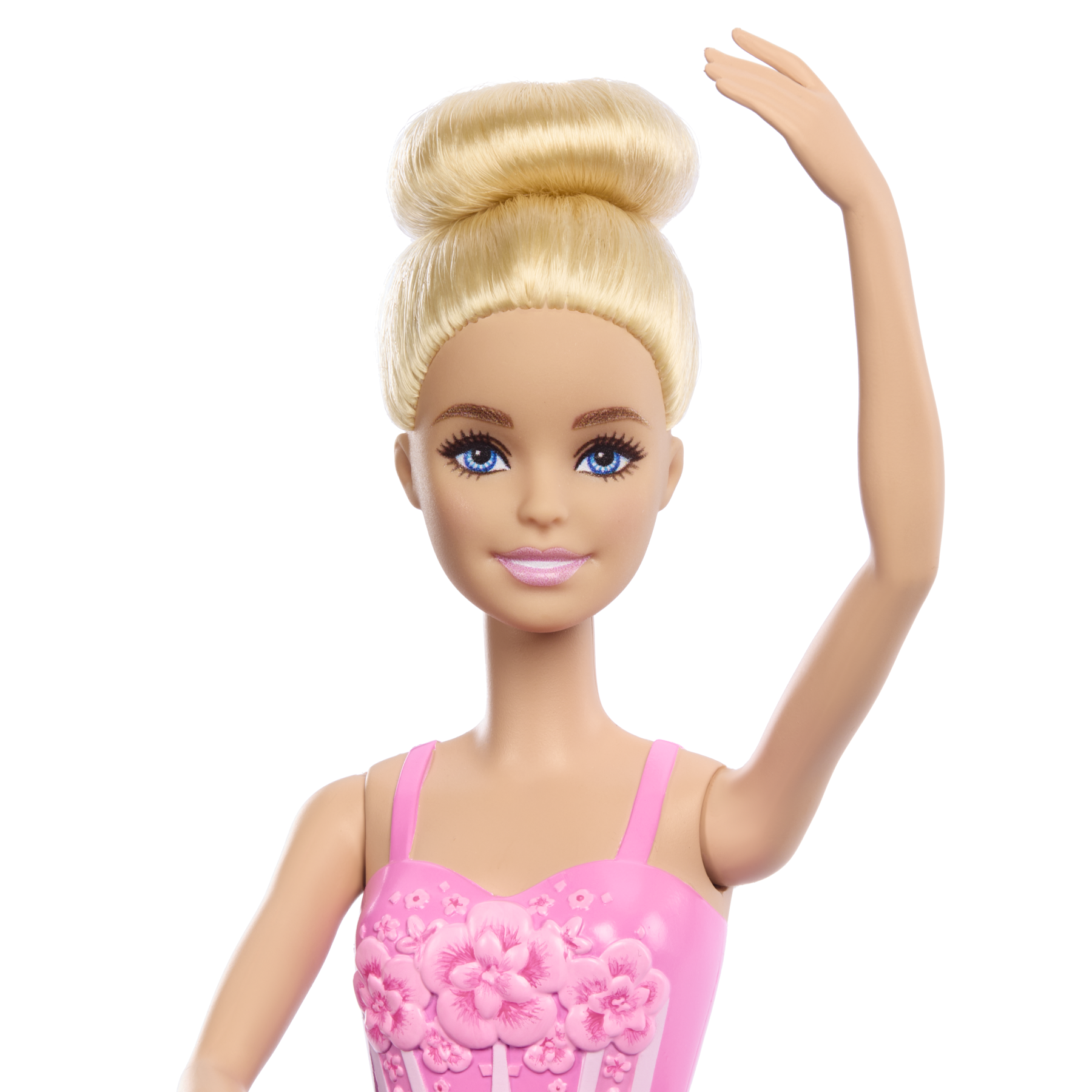 Barbie ballerina base, bambola snodata con tutù e chignon - Barbie