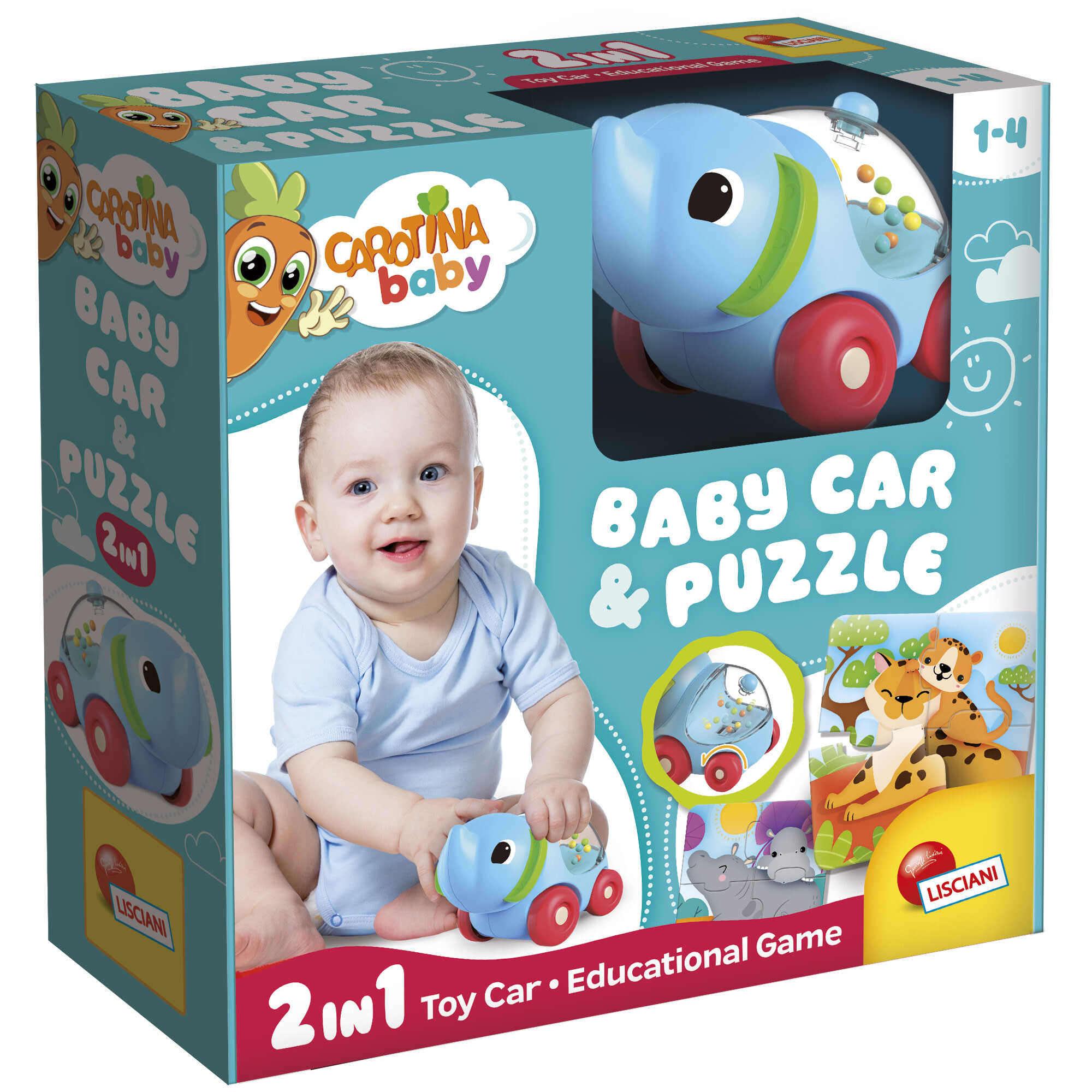 Carotina baby elephant car & puzzle - 