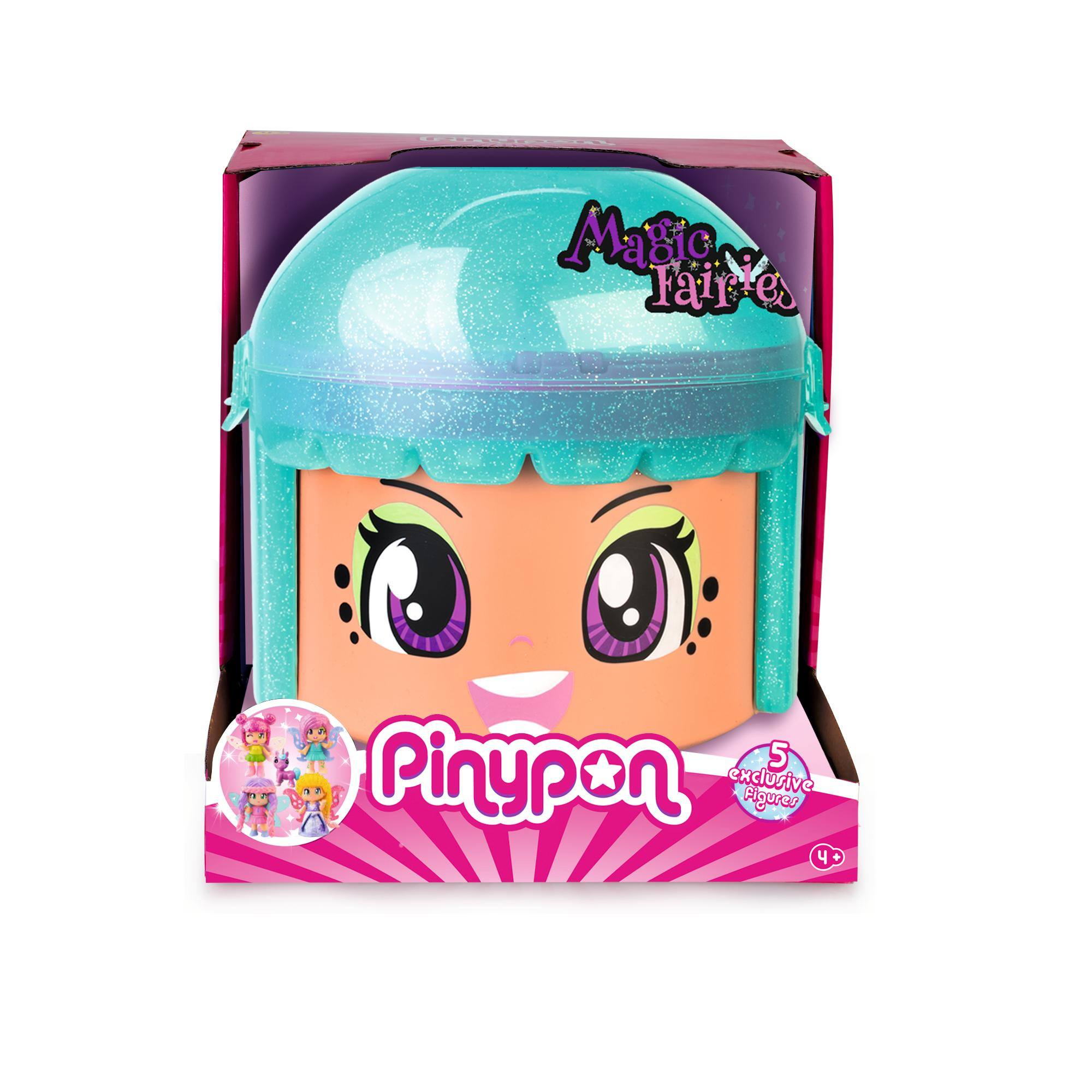 Pinypon magic fairies, contenitore con quattro personaggi esclusivi e unicorno; - PINYPON