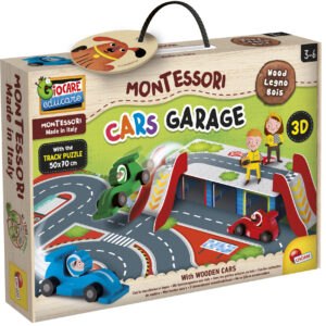 Montessori wood cars garage - 