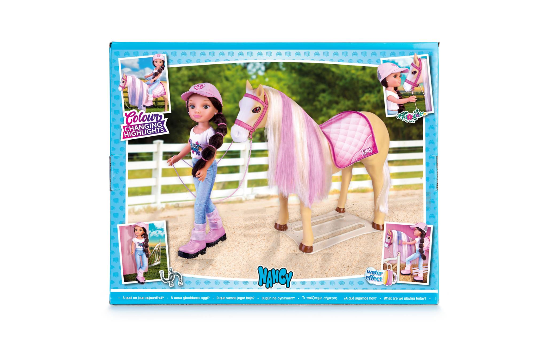 Nancy un giorno il suo cavallo, bambola nancy con cavallo e accessori; - NANCY
