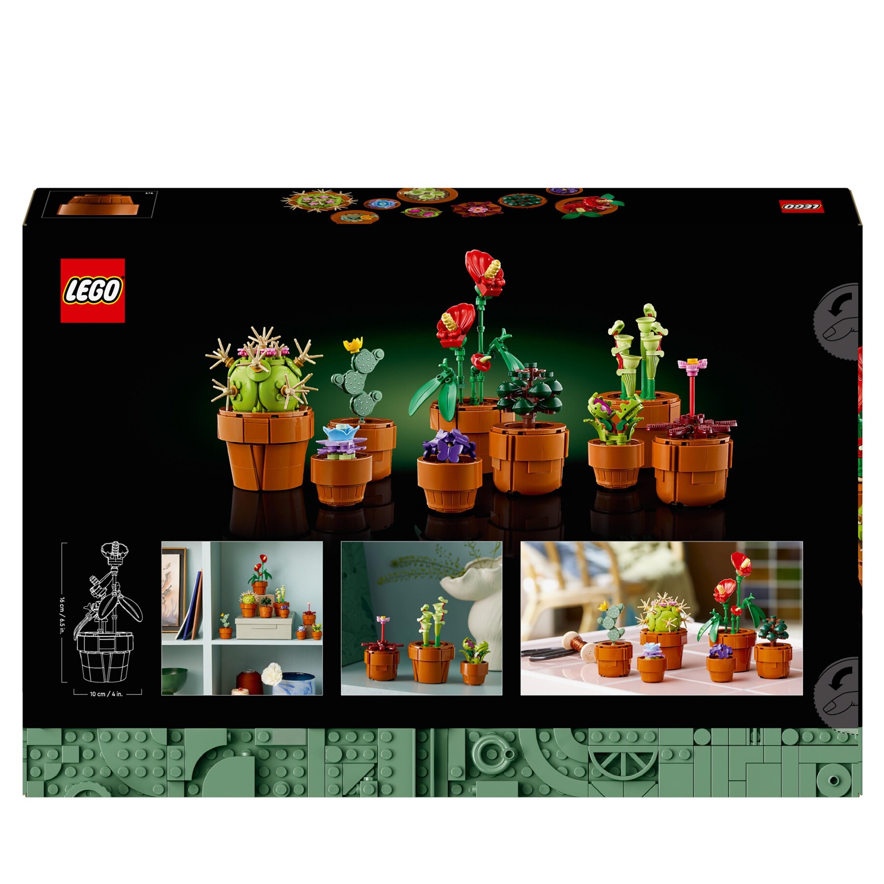 Lego icons 10329 piantine, collezione botanica con fiori artificiali, decorazione casa, idea regalo di compleanno donna o uomo - Lego, LEGO ICONS