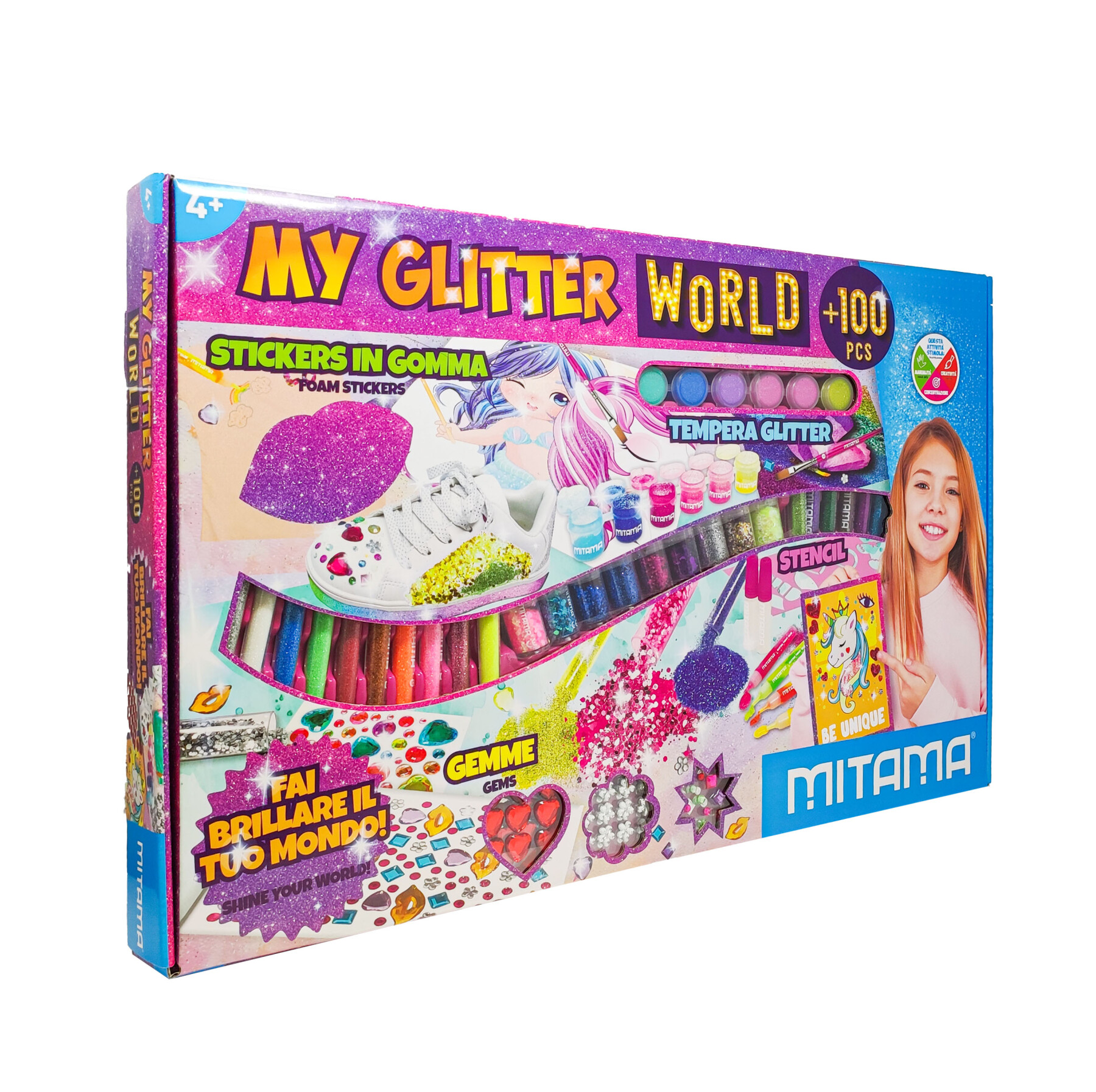 My glitter world  +100pz, scatola creativa con glitter. - 