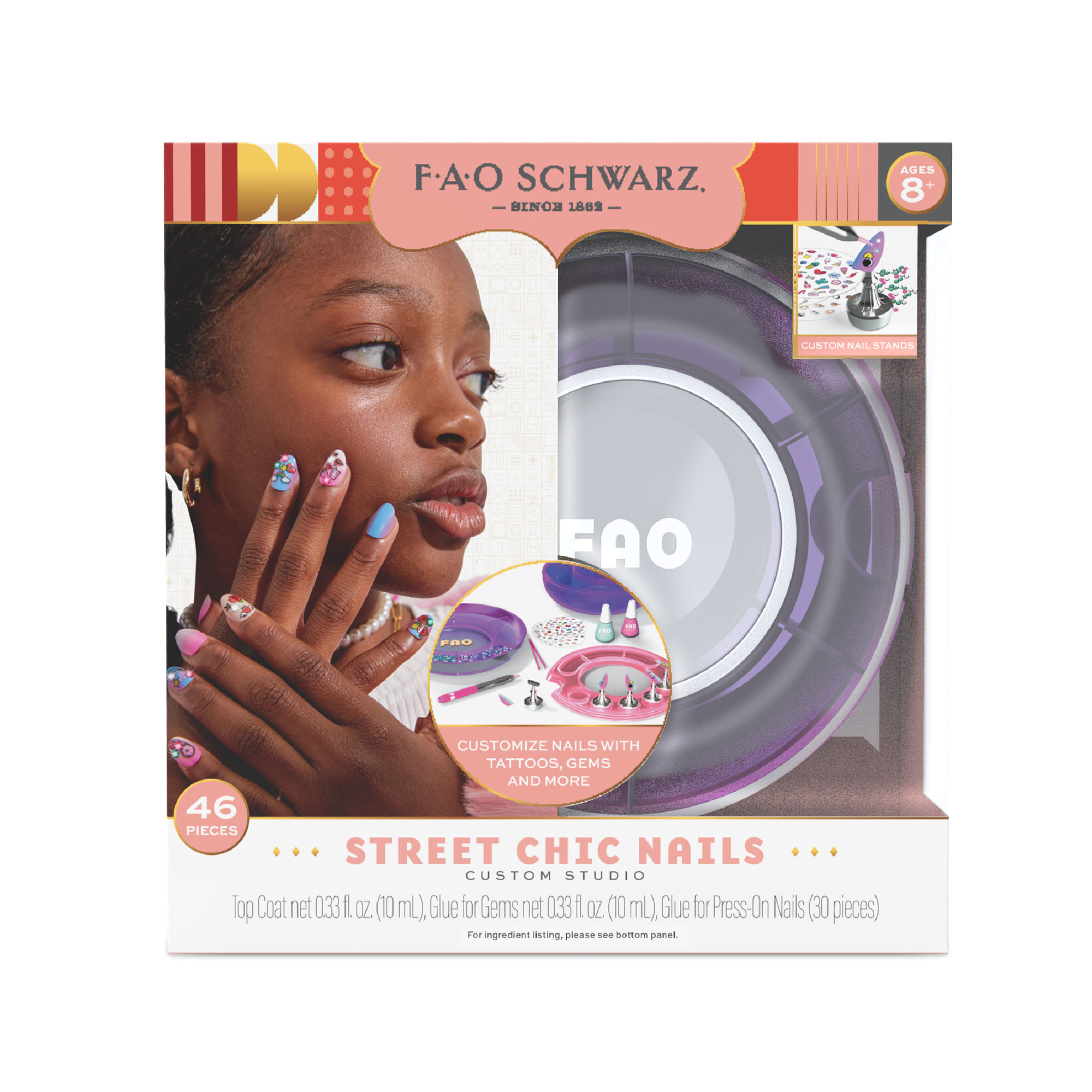 Street chic nails custom studio, set per nail art - FAO Schwarz