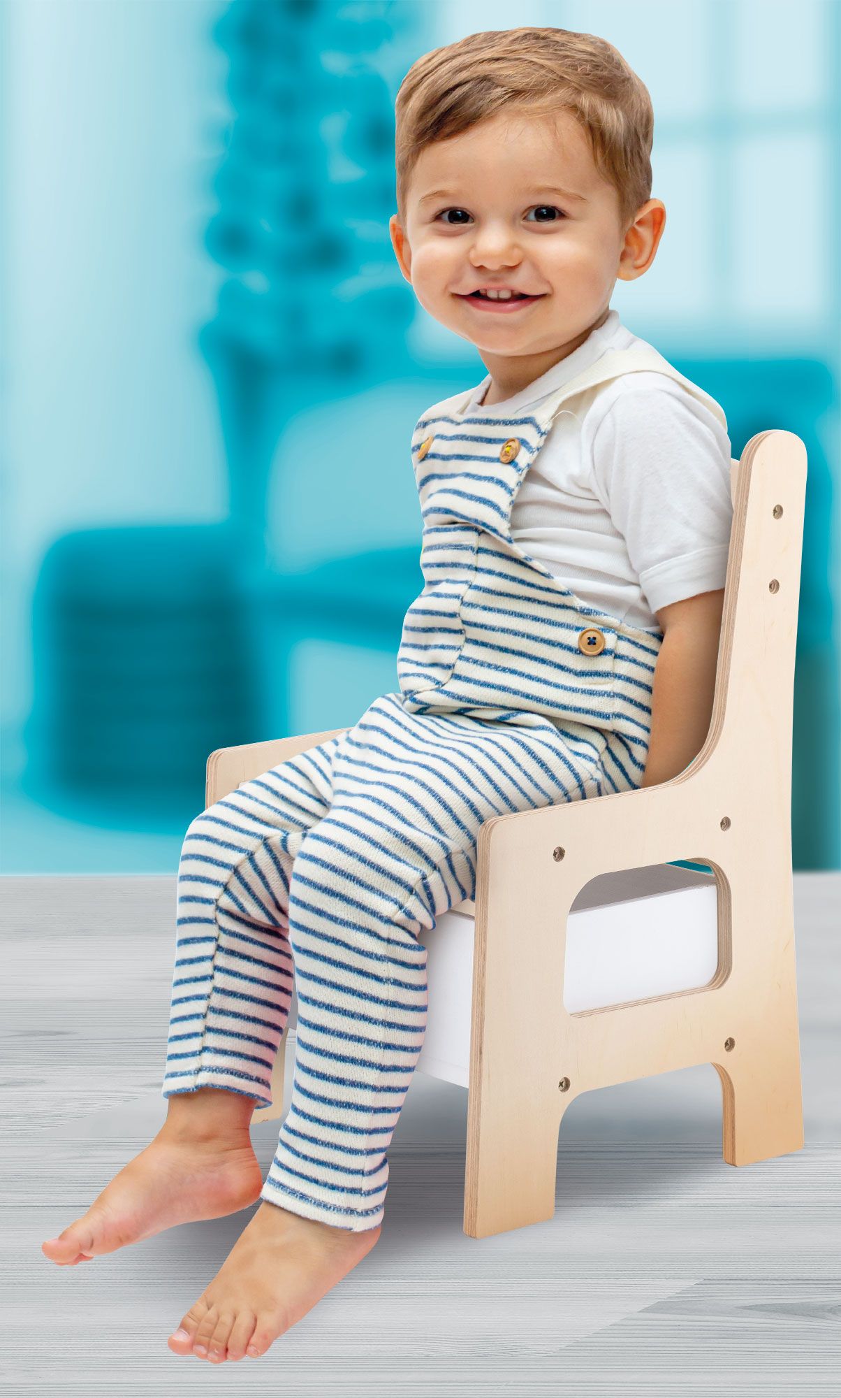 Montessori wood toy box chair - LISCIANI