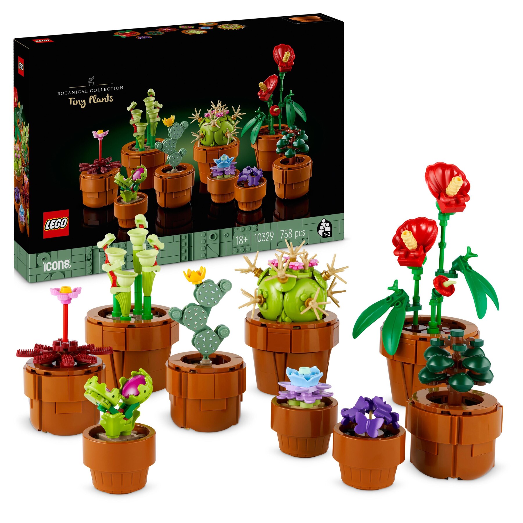 lego Icons - Il centro tavolo dei fiori secchi piante artificiali con Rosa  e GerberaKit Modellismo Costruzioni per Adulti 18+ Anni - 10314