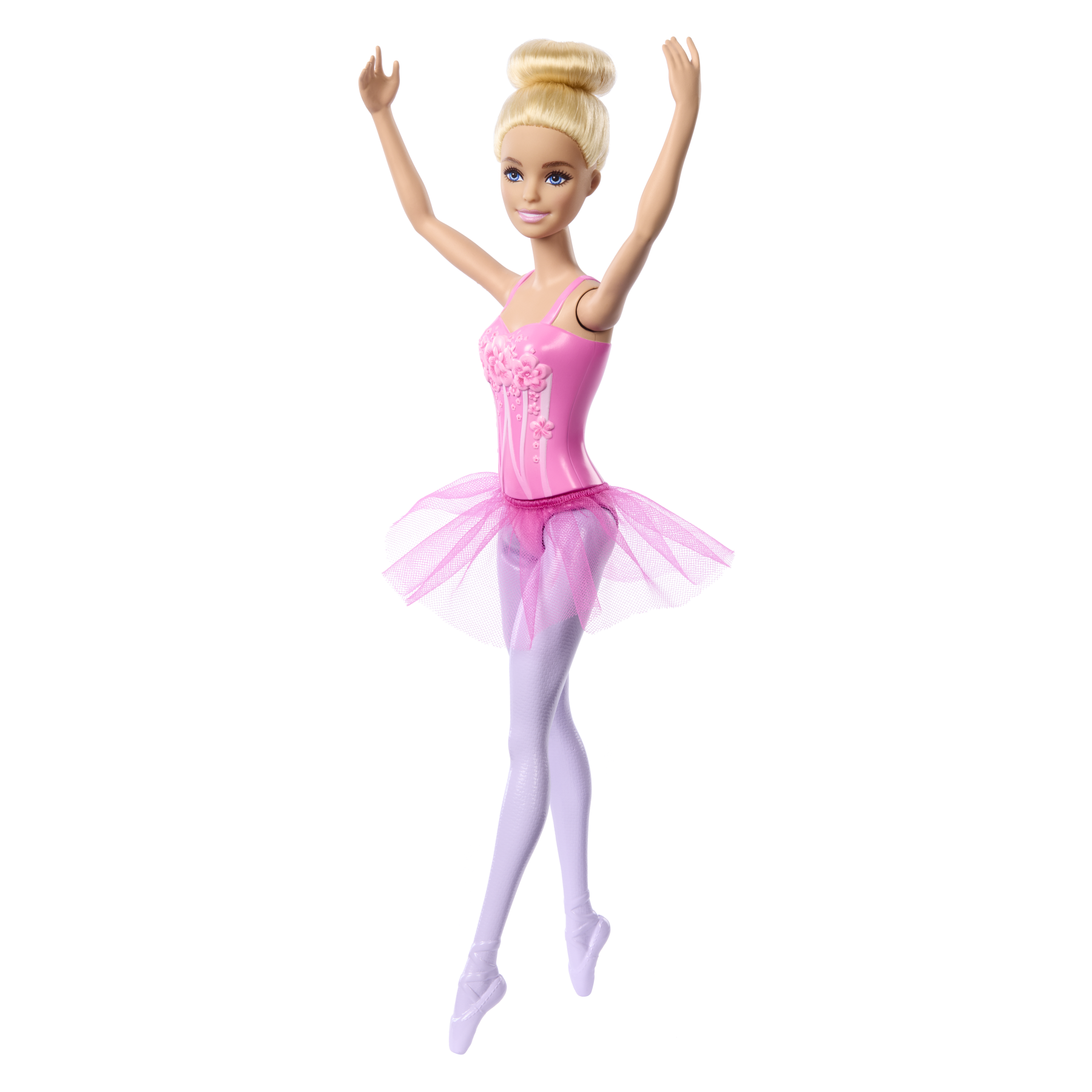 Barbie ballerina base, bambola snodata con tutù e chignon - Barbie