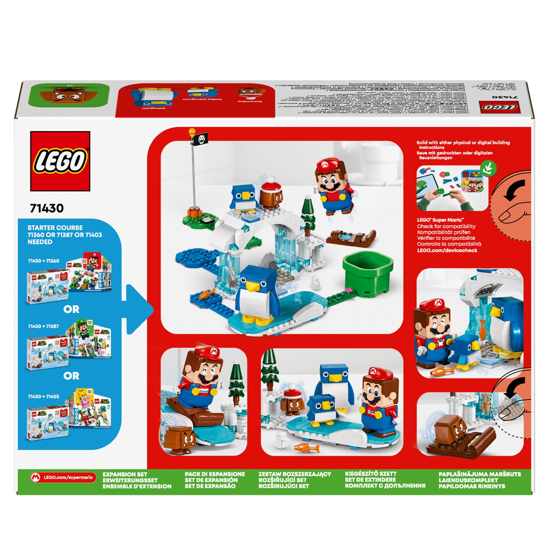 Lego super mario 71430 pack di espansione la settimana bianca della famiglia pinguotto, giochi per bambini 7+ con 3 personaggi - LEGO® Super Mario™, Super Mario