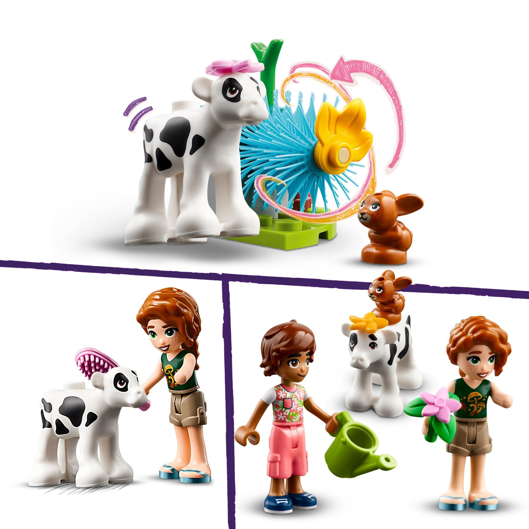 Lego friends 42607 stalla del vitellino di autumn, giochi per bambini di 5+ anni con animali giocattolo e 2 mini bamboline - LEGO FRIENDS