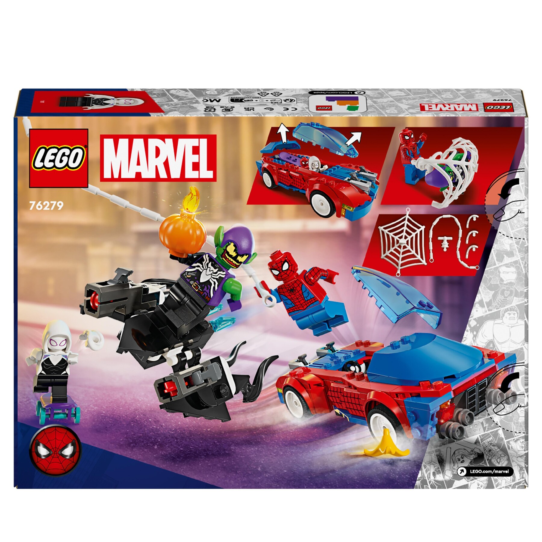 LEGO MARVEL 76279 AUTO DA CORSA DI SPIDER-MAN E VENOM GOBLIN