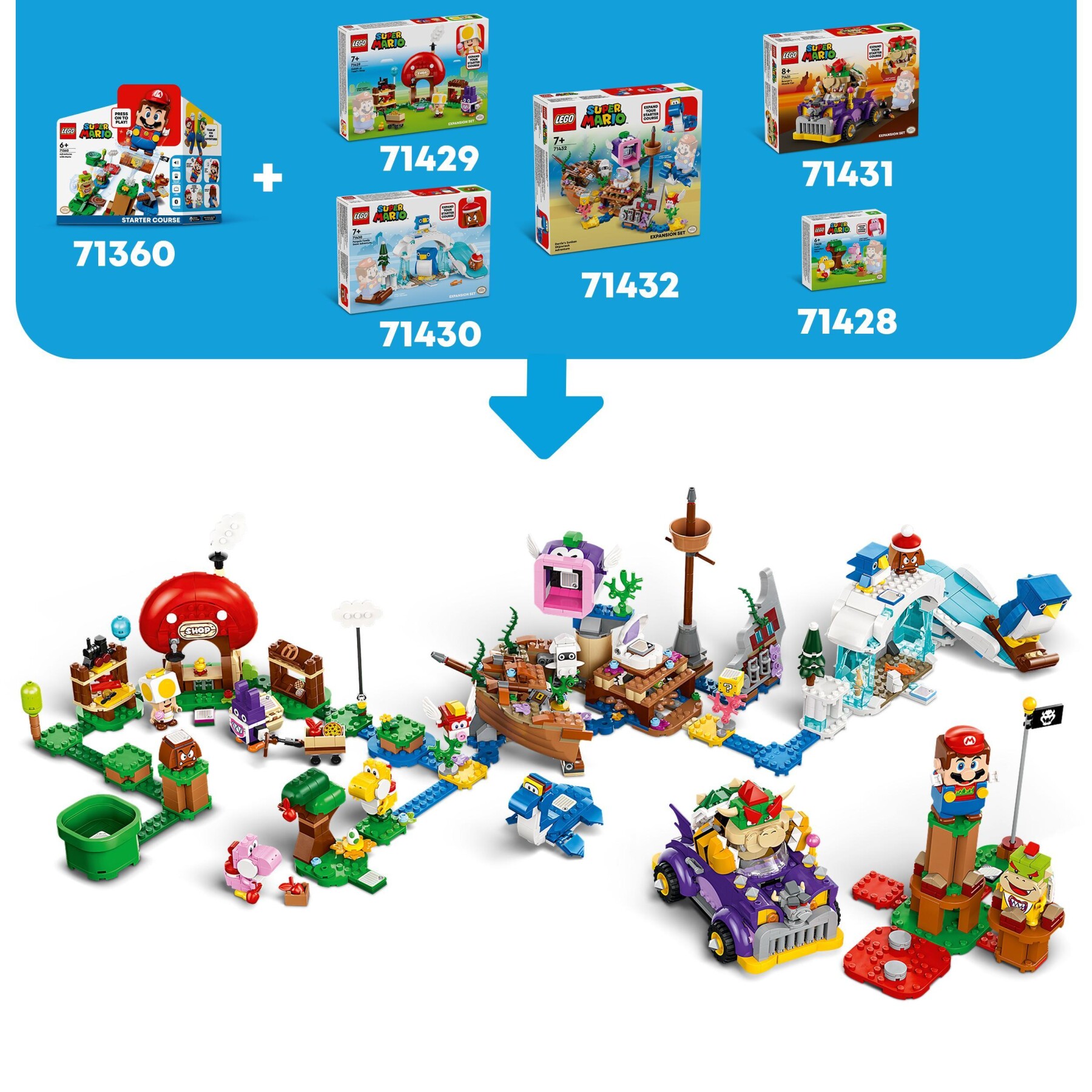 Lego super mario 71429 pack di espansione ruboniglio al negozio di toad, giochi per bambini 7+ anni con 2 personaggi giocattolo - LEGO® Super Mario™, Super Mario