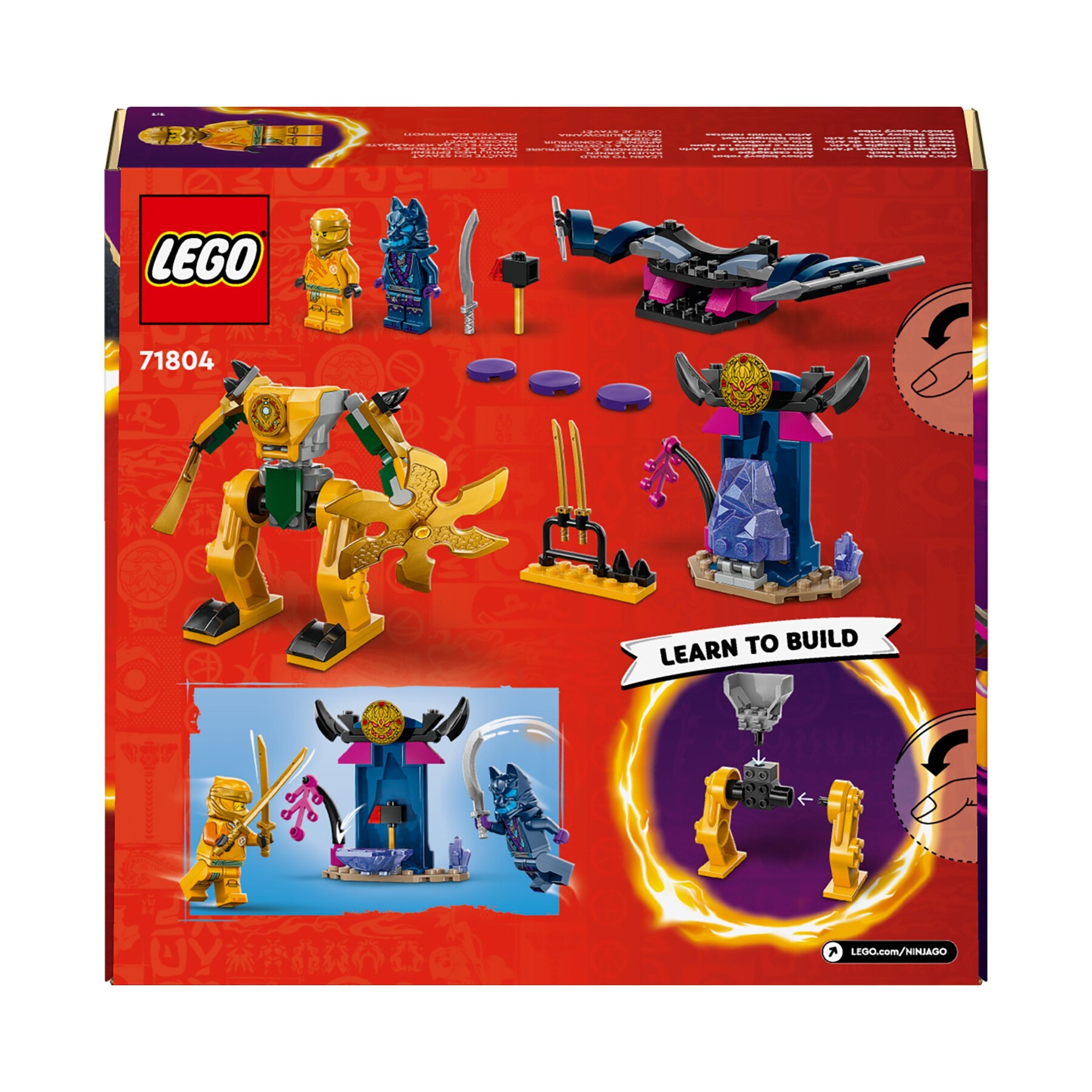 Lego ninjago 71804 mech da battaglia di arin, giochi per bambini 4+, action figure giocattolo da costruire con starter brick - LEGO NINJAGO