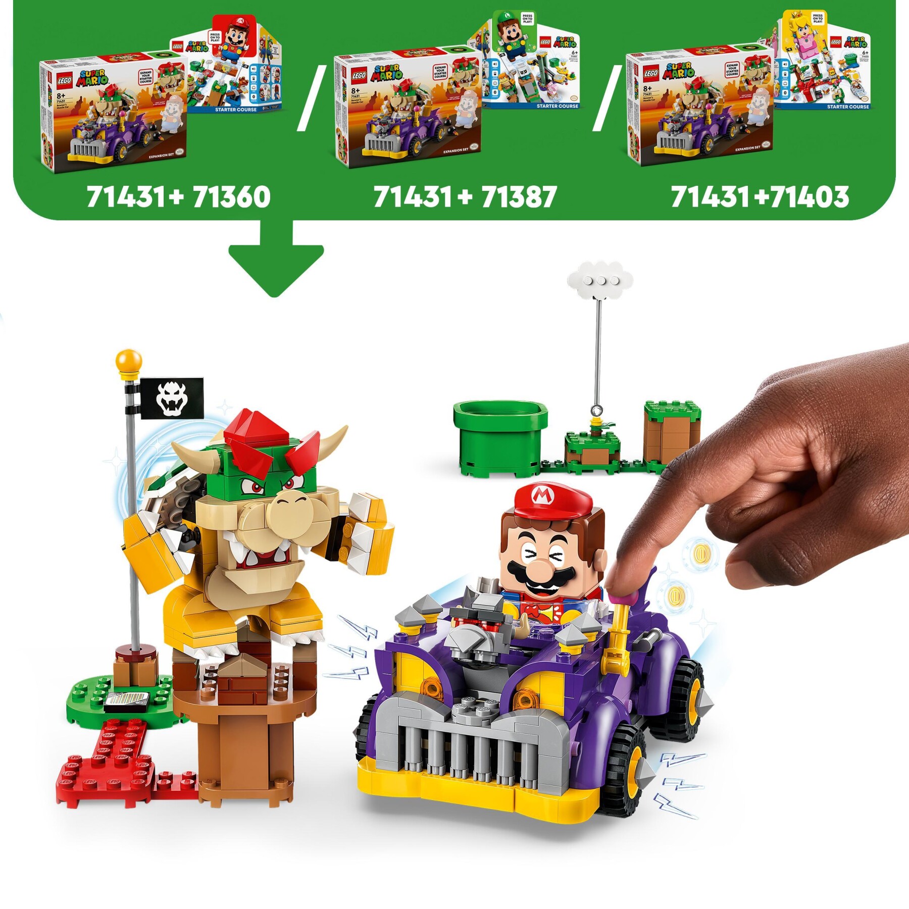 LEGO SUPER MARIO 71431 PACK DI ESPANSIONE IL BOLIDE DI BOWSER, GIOCHI  BAMBINI 8+ ANNI CON PERSONAGGIO E MACCHINA GIOCATTOLO - Toys Center