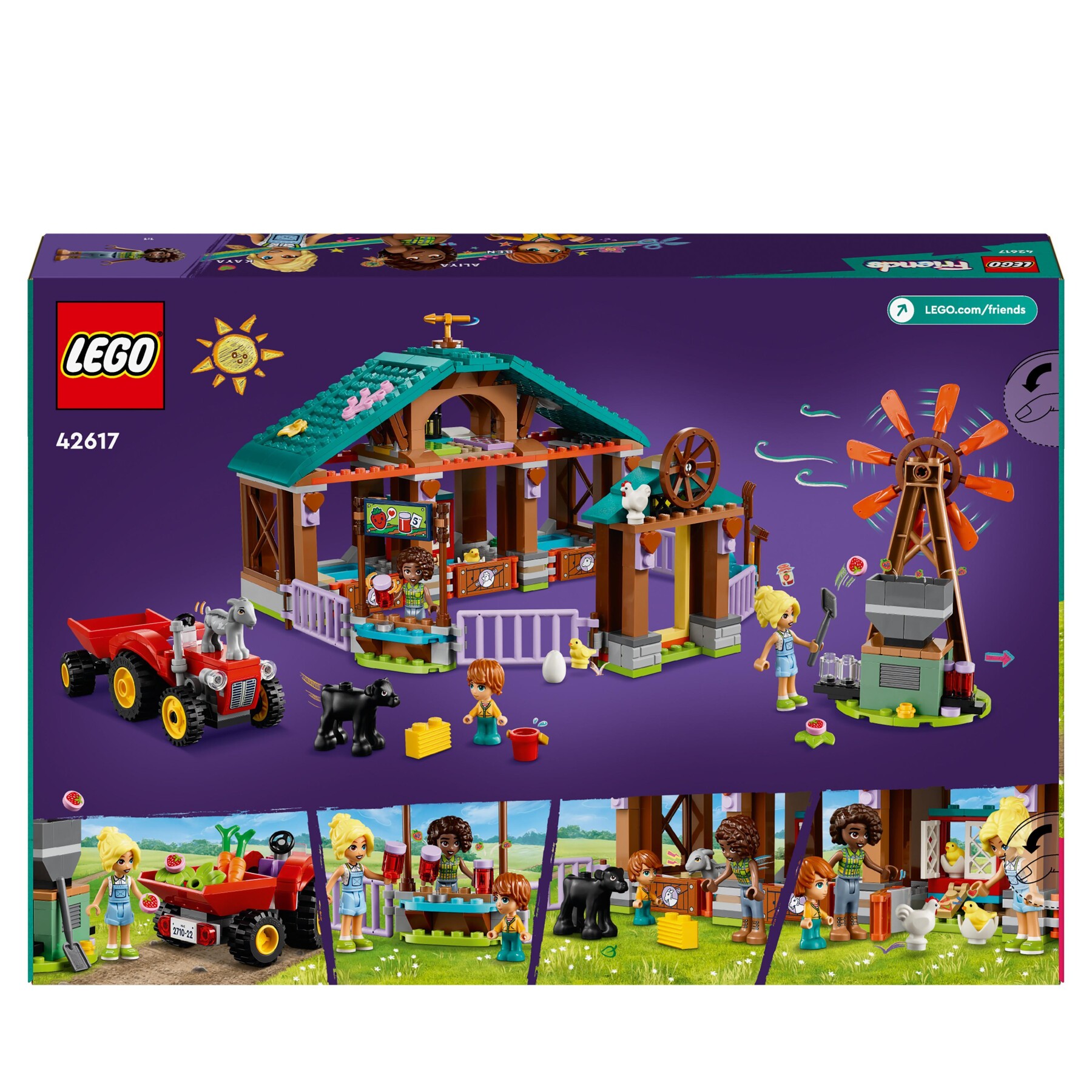 Lego friends 42617 il santuario degli animali della fattoria, giocattolo con trattore e 3 mini bamboline, giochi per bambini 6+ - LEGO FRIENDS