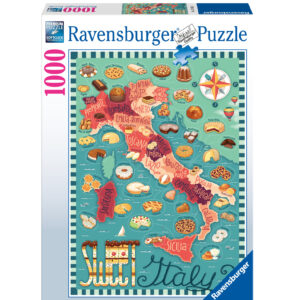 Ravensburger - puzzle tour del dolce in italia, 1000 pezzi, puzzle adulti - RAVENSBURGER