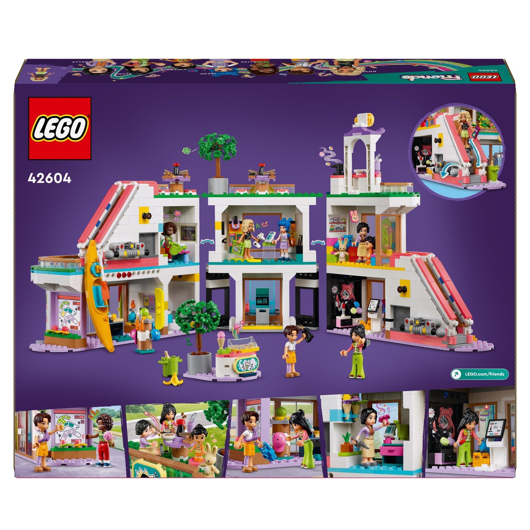 Lego friends 42604 centro commerciale di heartlake city, giochi per bambini di 8+ anni per lo sviluppo delle abilità sociali - LEGO FRIENDS