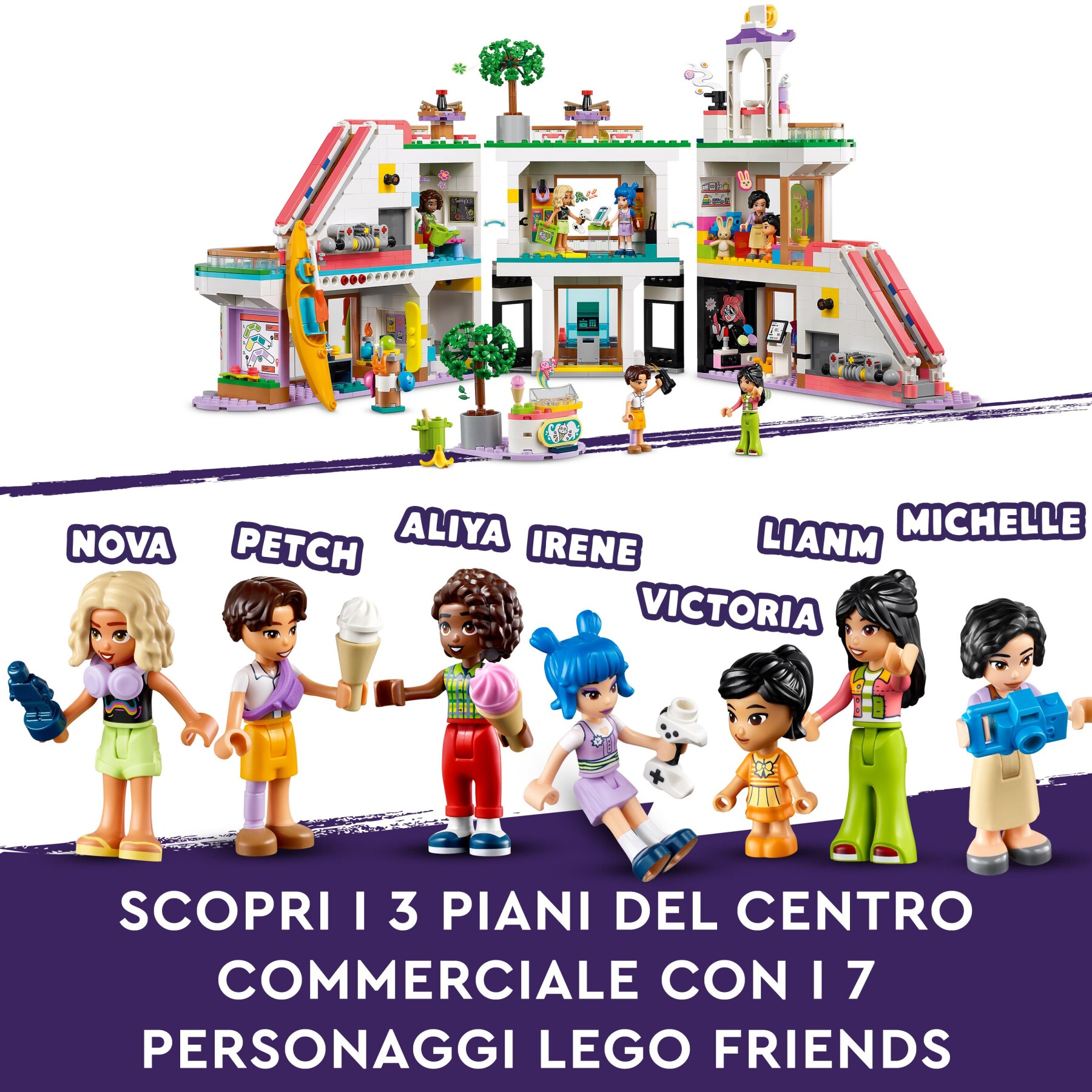 Lego friends 42604 centro commerciale di heartlake city, giochi per bambini di 8+ anni per lo sviluppo delle abilità sociali - LEGO FRIENDS