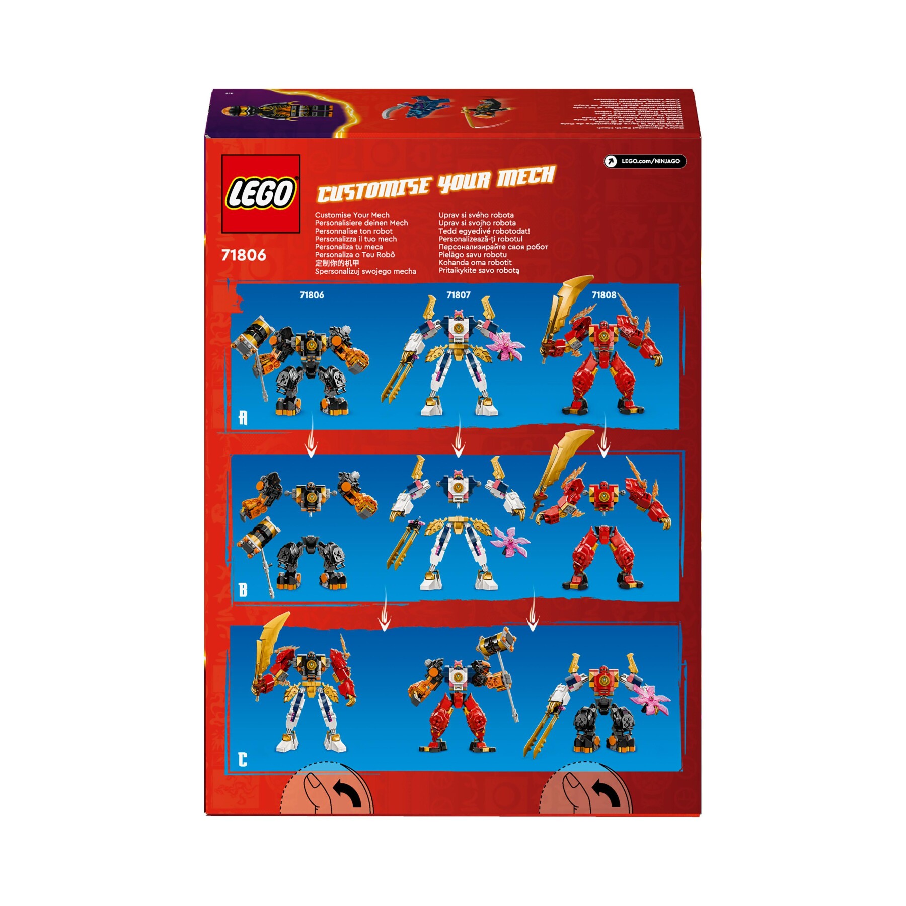 Lego ninjago 71806 mech elemento di terra di cole, giochi per bambini da 7+, action figure personalizzabile con 2 minifigure - LEGO NINJAGO