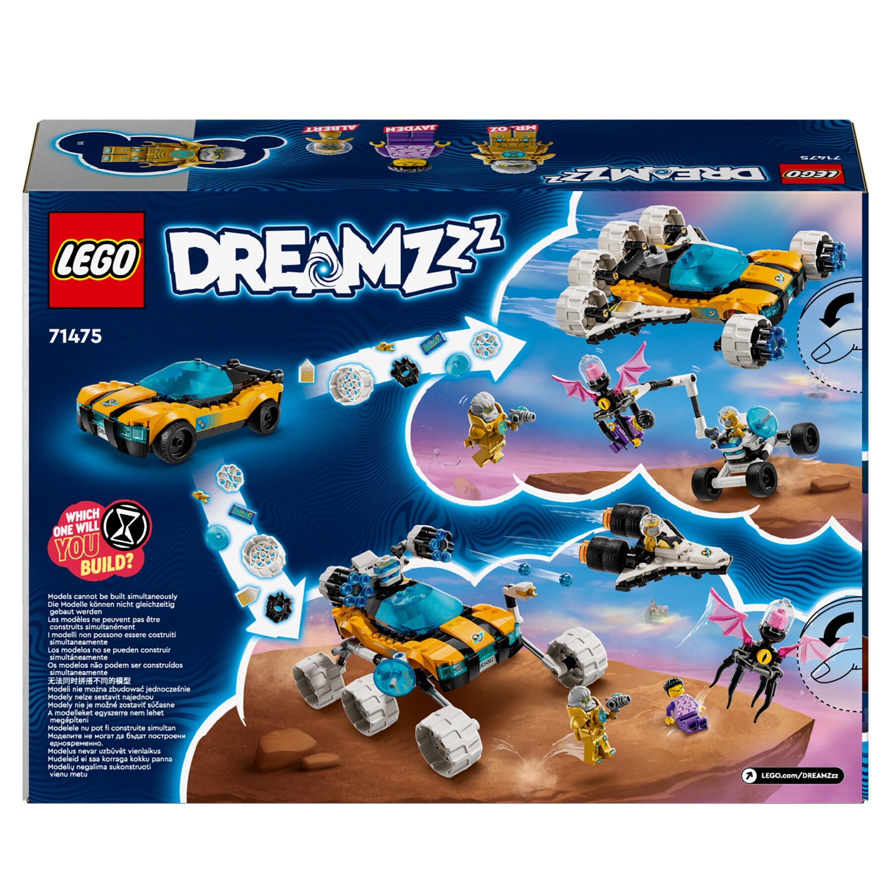 Lego dreamzzz 71475 l’auto spaziale del professor oswald, salva jayden con il veicolo trasformabile, regalo per bambini 8+ anni - LEGO DREAMZZZ