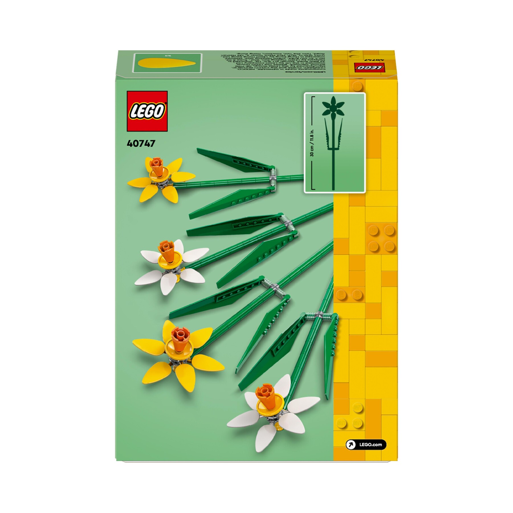 Lego creator 40747 narcisi, fiori finti per bambini 8+, bouquet regalo di san valentino, per lei o lui, per ragazza o ragazzo - LEGO CREATOR
