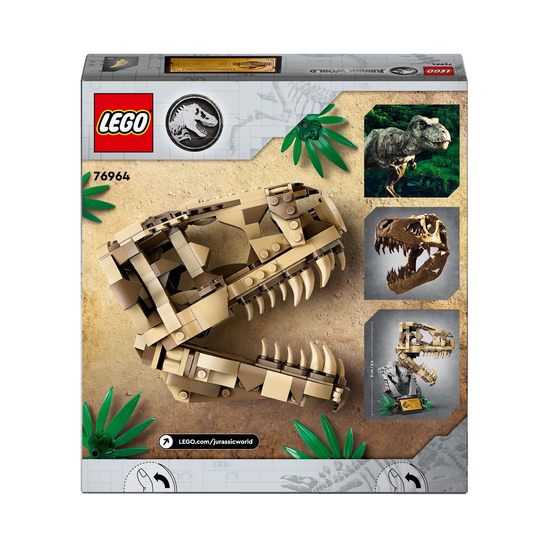 Lego jurassic world 76964 fossili di dinosauro: teschio di t. rex giocattolo, giochi per bambini 9+ con fossile da costruire - Jurassic World, LEGO JURASSIC PARK/W