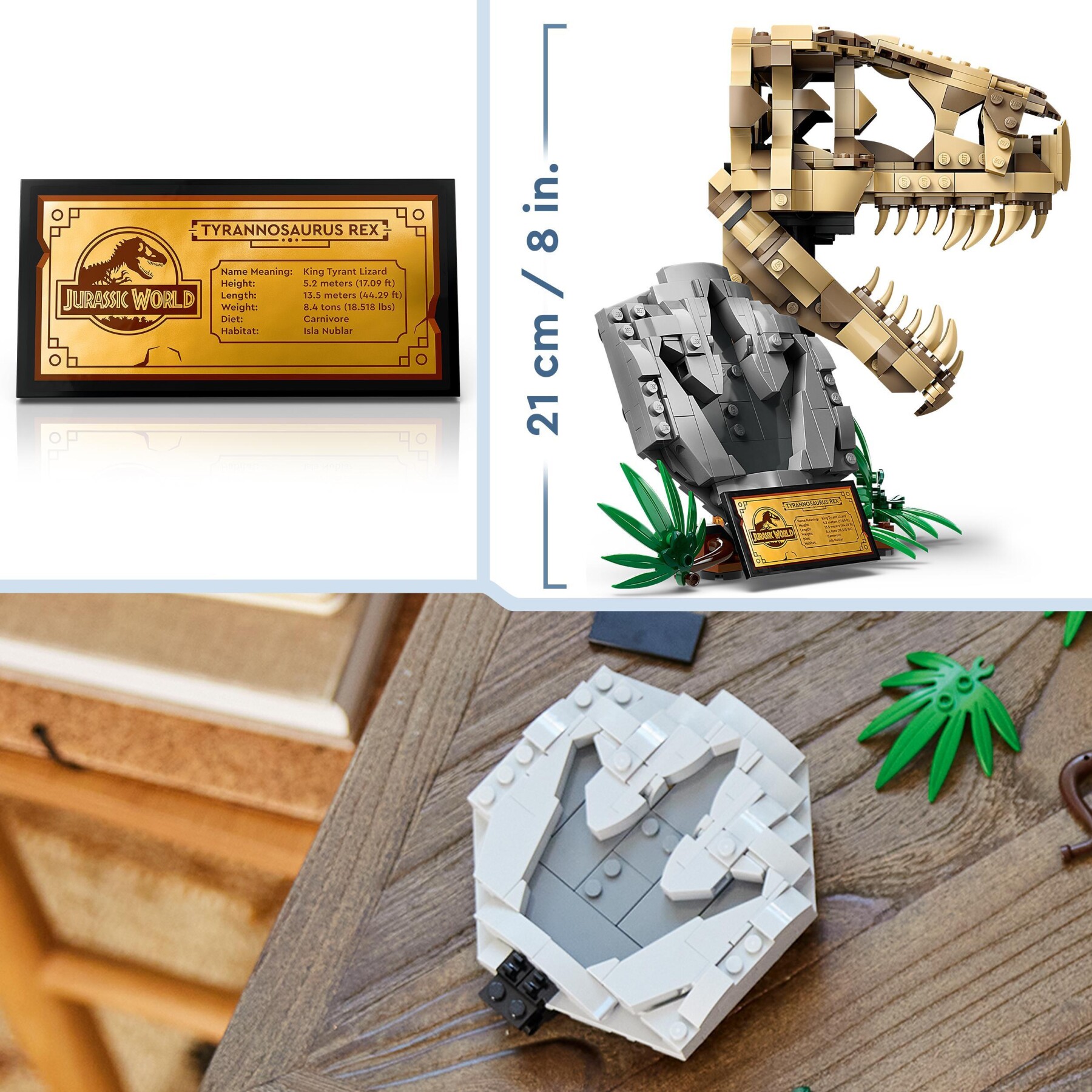 Lego jurassic world 76964 fossili di dinosauro: teschio di t. rex giocattolo, giochi per bambini 9+ con fossile da costruire - Jurassic World, LEGO JURASSIC PARK/W