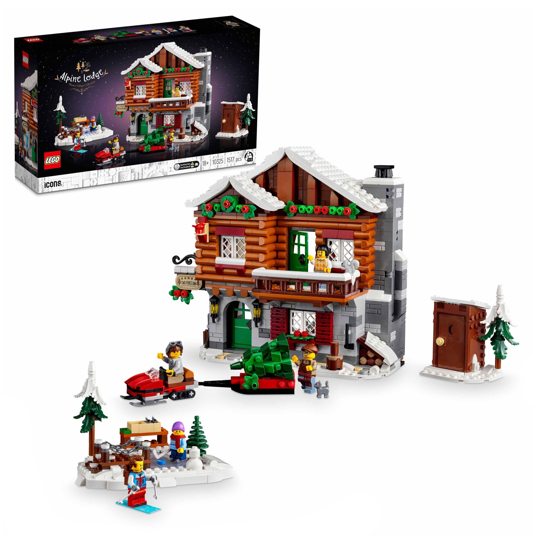 Lego icons 10325 baita alpina, modellino di casa con minifigure, modellismo da costruire per adulti, regalo per donna e uomo - Lego, LEGO ICONS
