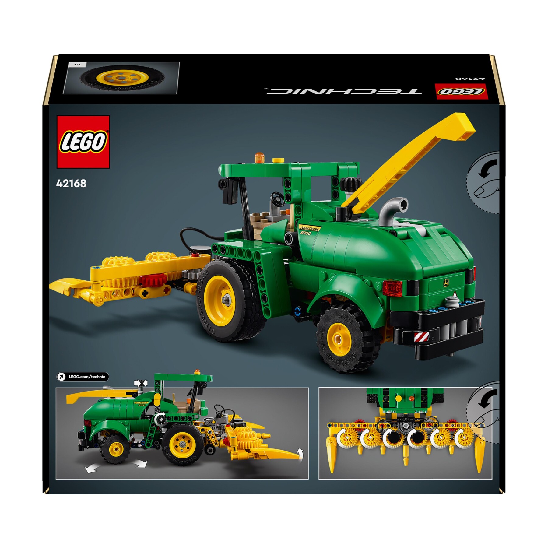 Lego technic 42168 john deere 9700 forage harvester, trattore giocattolo per bambini 9+ anni, veicolo mietitrebbia funzionante - LEGO TECHNIC