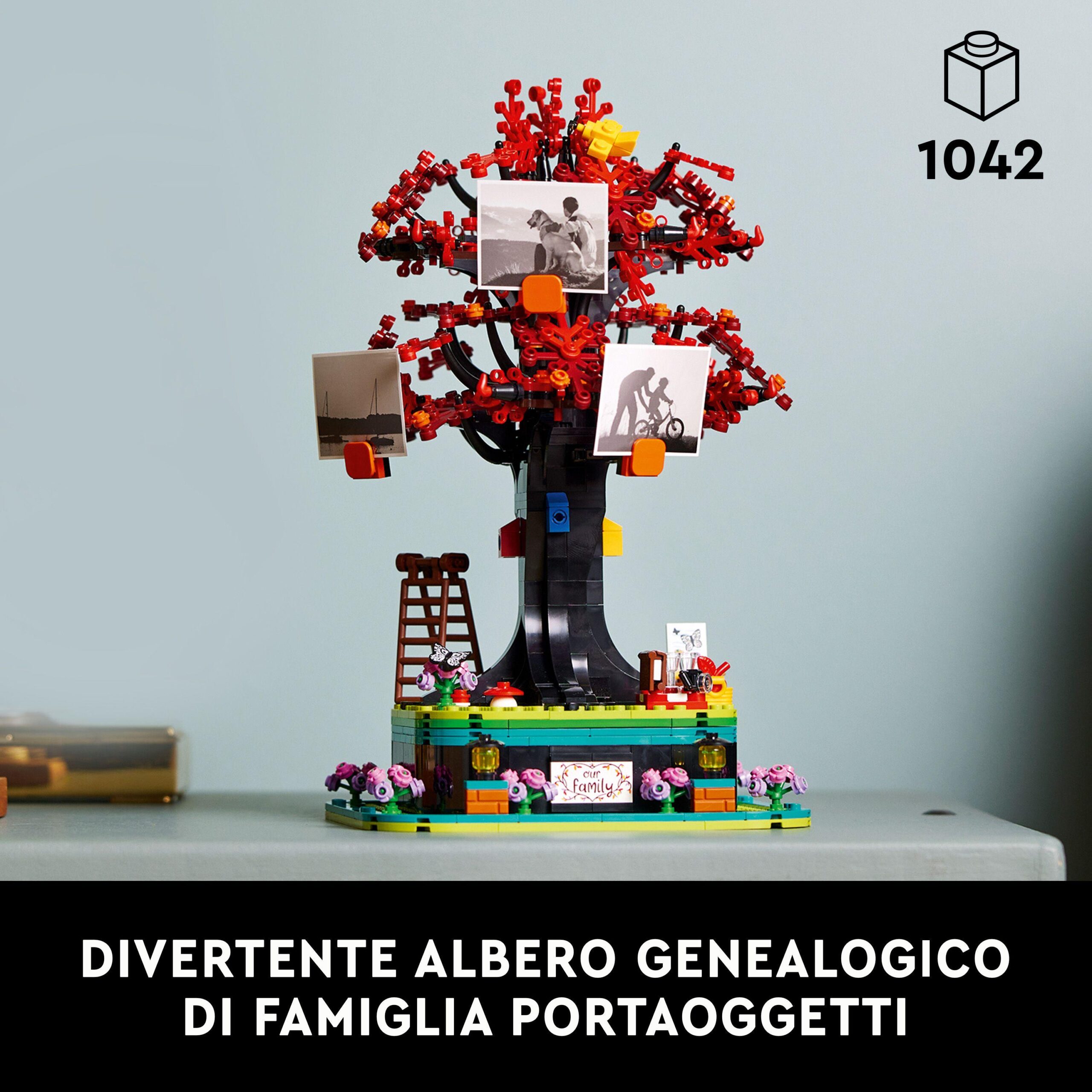 Lego ideas 21346 albero genealogico, idea regalo, hobby creativo con le costruzioni per adulti, decorazione per casa e ufficio - LEGO IDEAS