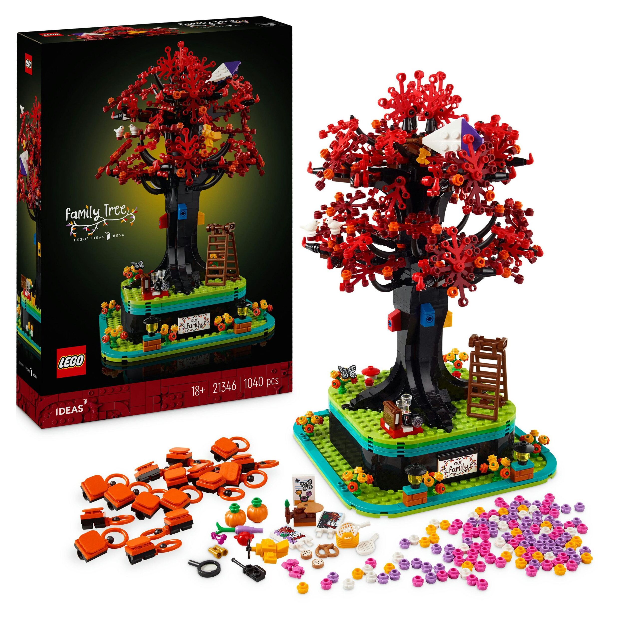 Lego ideas 21346 albero genealogico, idea regalo, hobby creativo con le costruzioni per adulti, decorazione per casa e ufficio - LEGO IDEAS