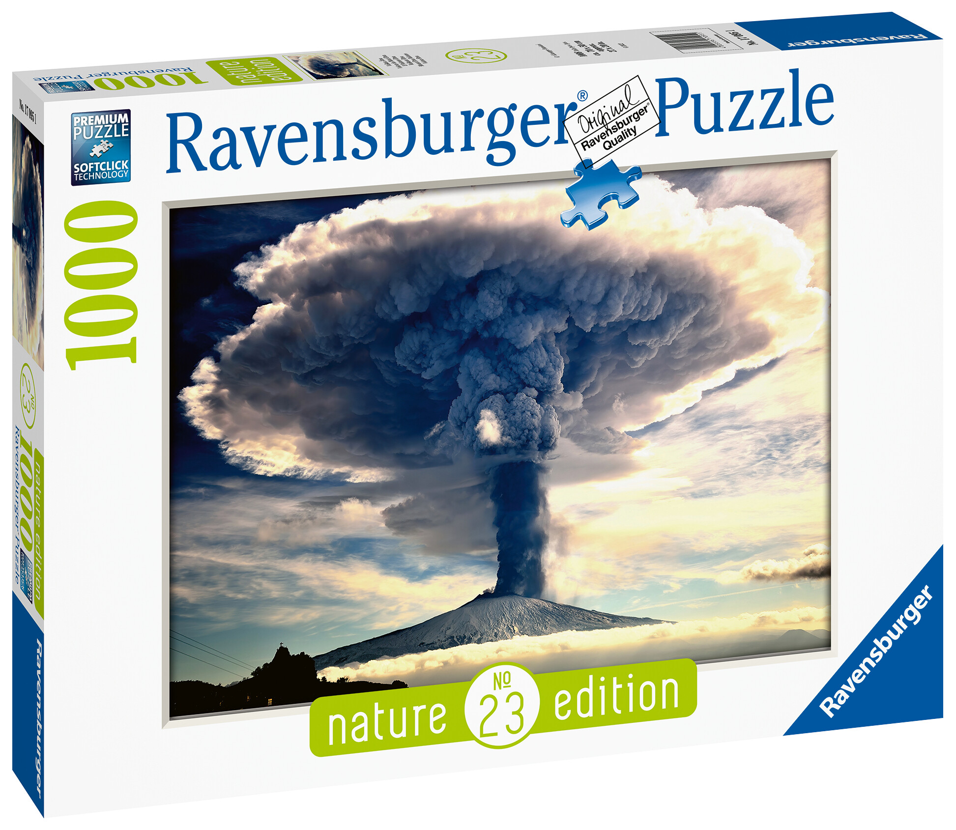 Ravensburger - puzzle vulcano etna, collezione nature edition, 1000 pezzi, puzzle adulti - RAVENSBURGER