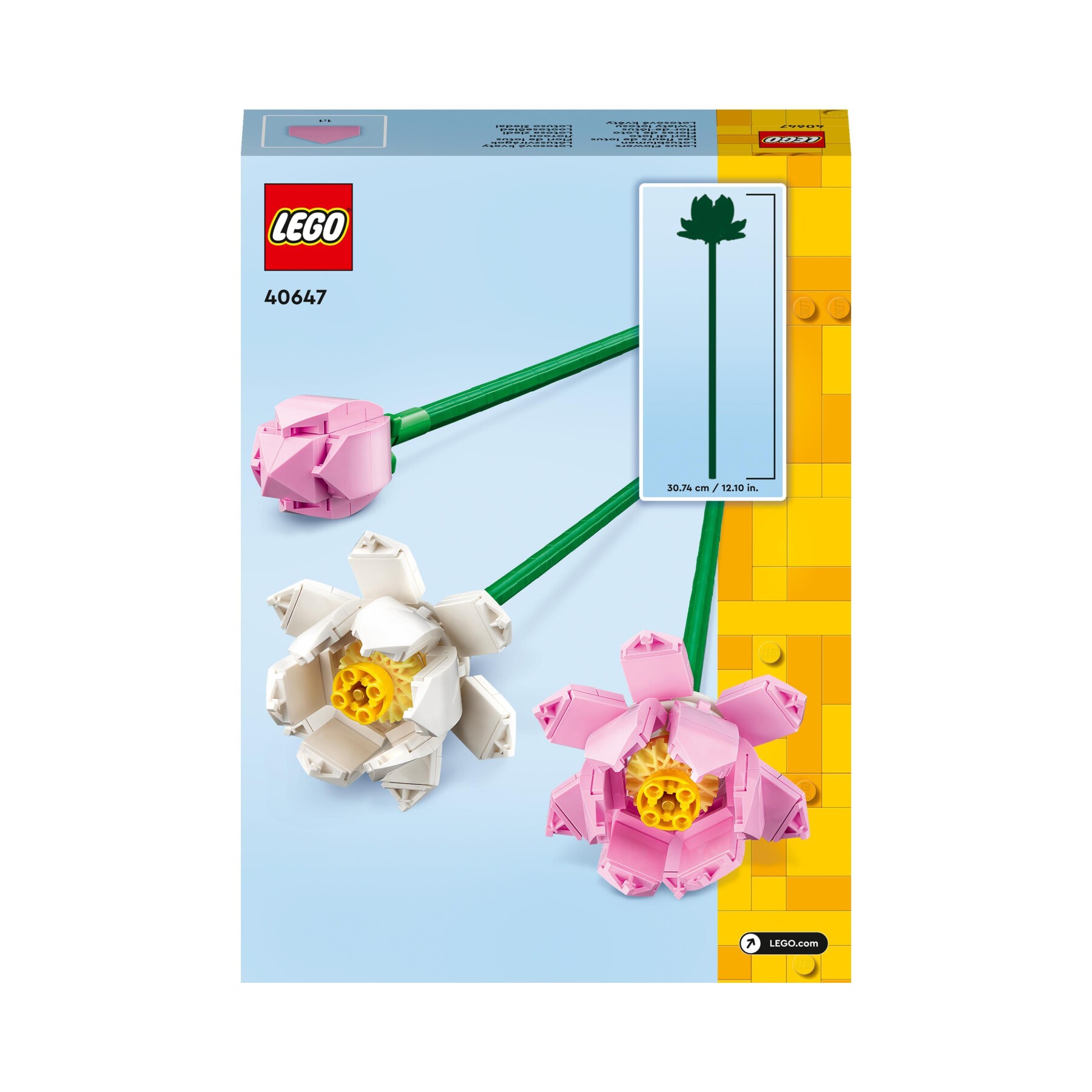 Lego creator 40647 fiori di loto, fiori finti per bambini da 8+, bouquet regalo per san valentino, per lei o lui, donna o uomo - LEGO CREATOR