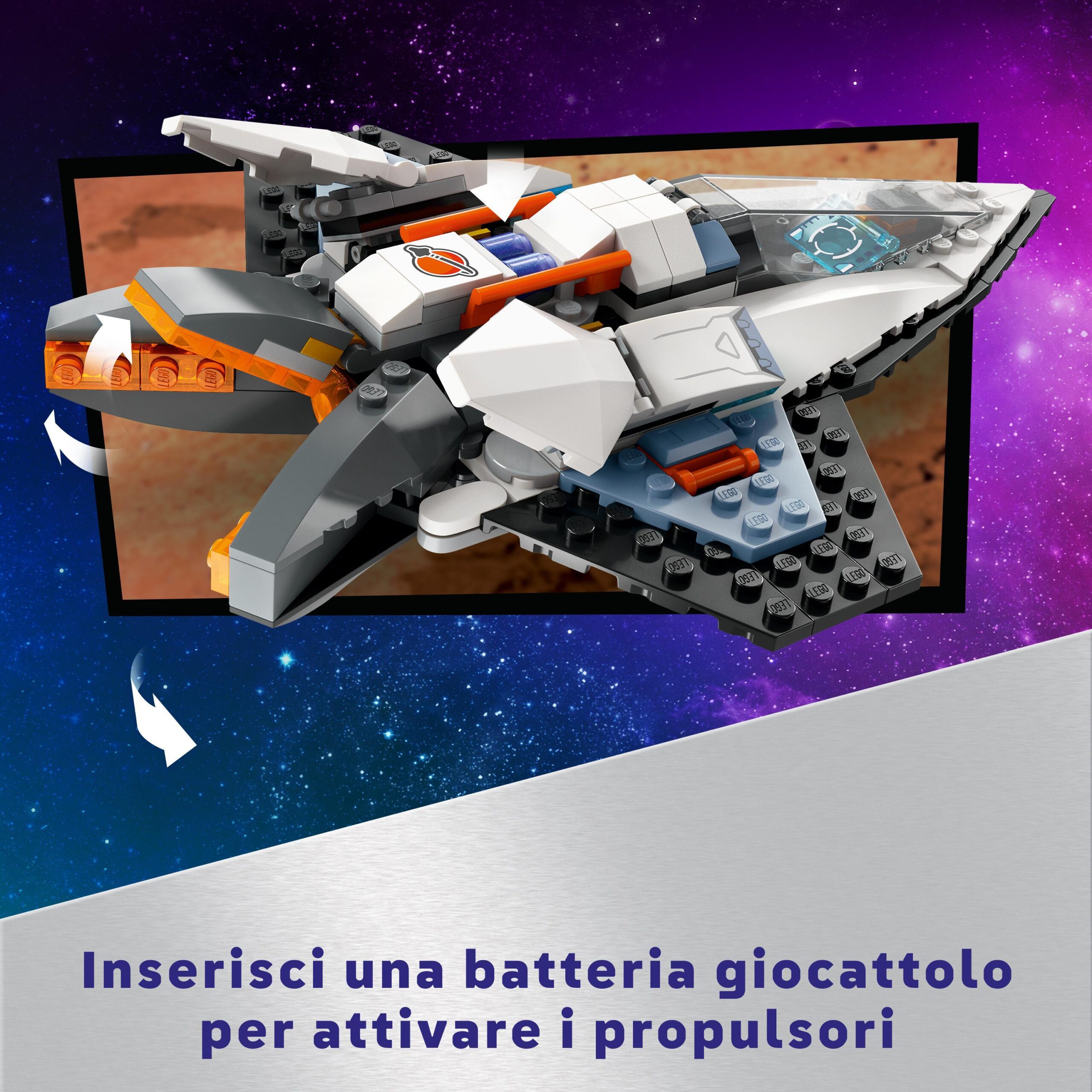 Lego city 60430 astronave interstellare, giocattolo, gioco spaziale per bambini 6+ anni con navicella, minifigure e drone robot - LEGO CITY