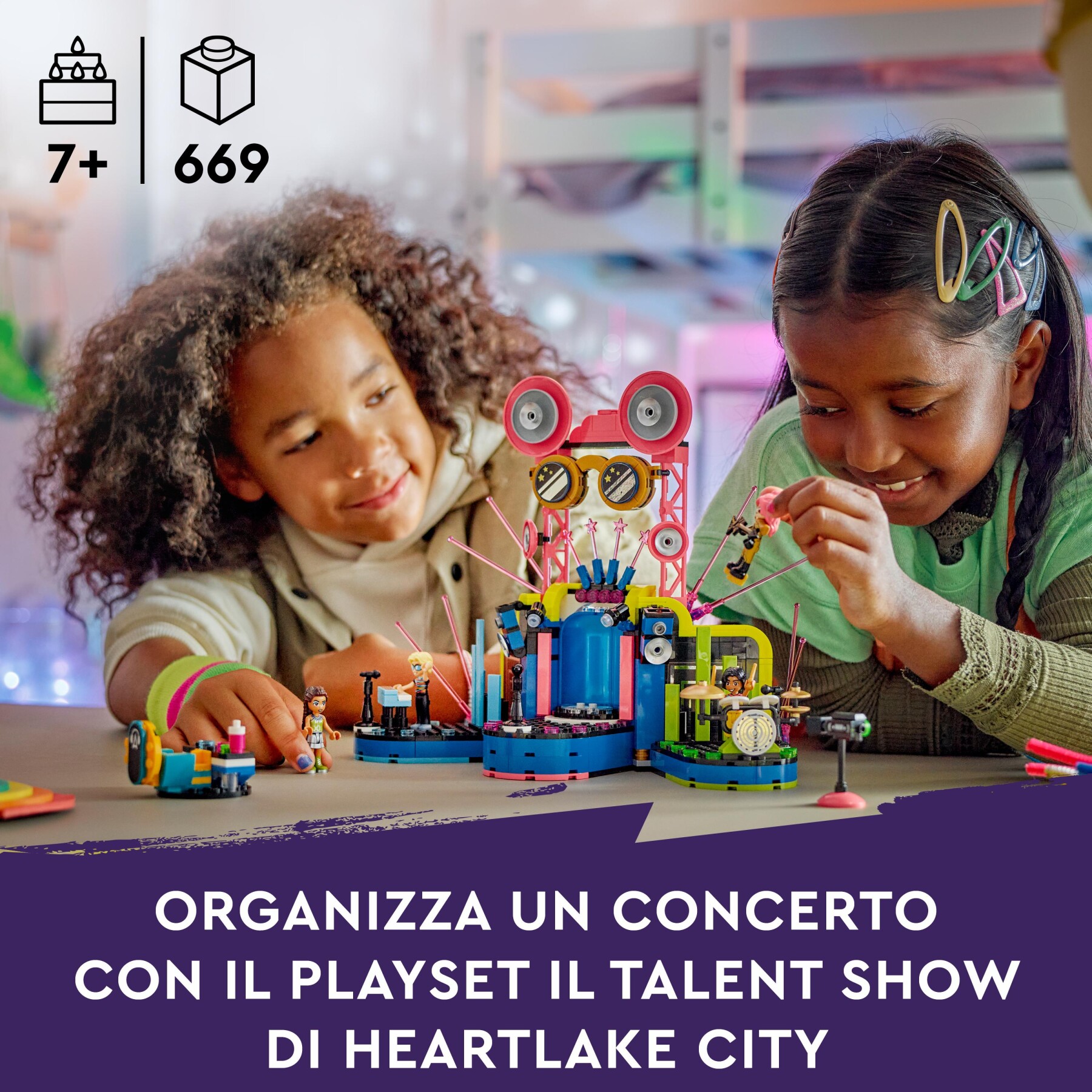 Lego friends 42616 il talent show di heartlake city, giochi musicali per bambini 7+ con 4 mini bamboline e palco giocattolo - LEGO FRIENDS