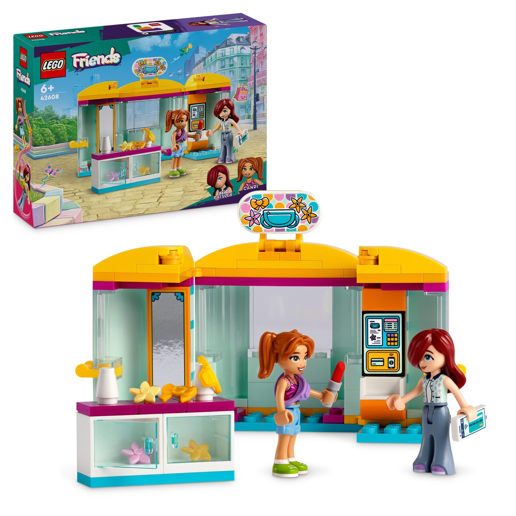 Lego friends 42608 il piccolo negozio di accessori giocattolo, piccolo set di giochi per bambini di 6+ anni con mini bamboline - LEGO FRIENDS