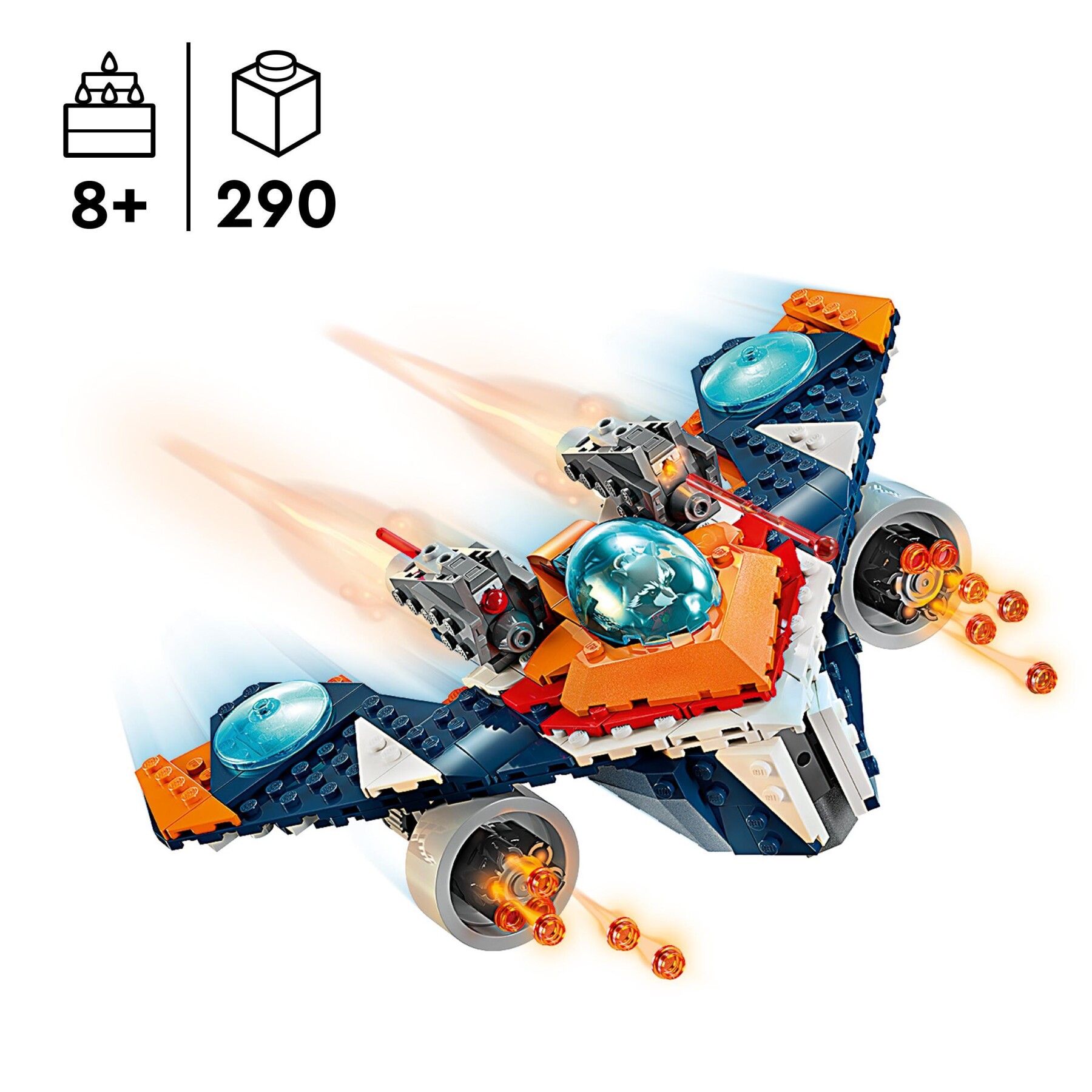 Lego marvel 76278 warbird di rocket vs. ronan, astronave giocattolo per bambini di 8+ anni, regalo guardiani della galassia - LEGO SUPER HEROES
