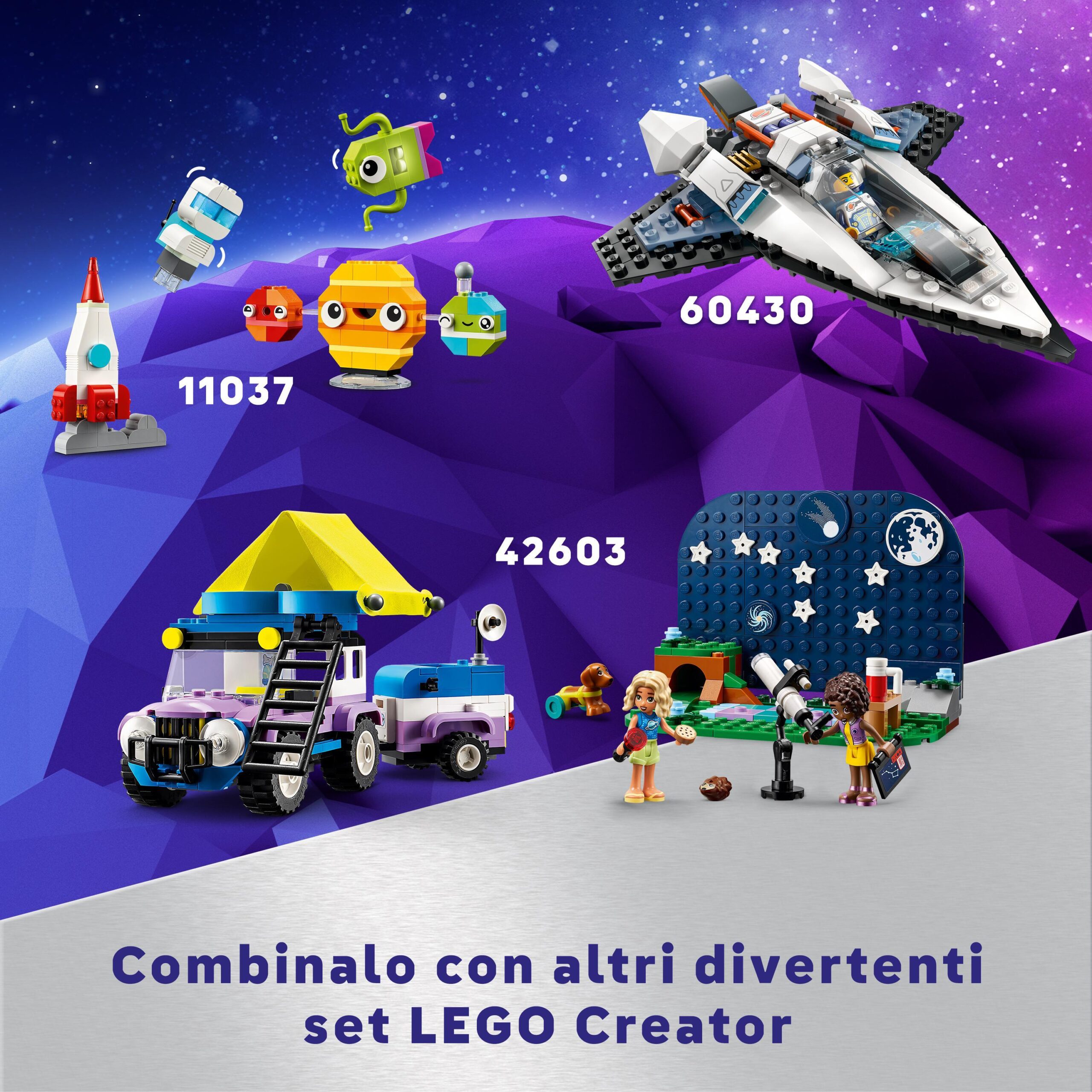 Lego creator 31152 3in1 astronauta trasformabile in cane giocattolo o in astronave, giochi da costruire per bambini di 9+ - LEGO CREATOR