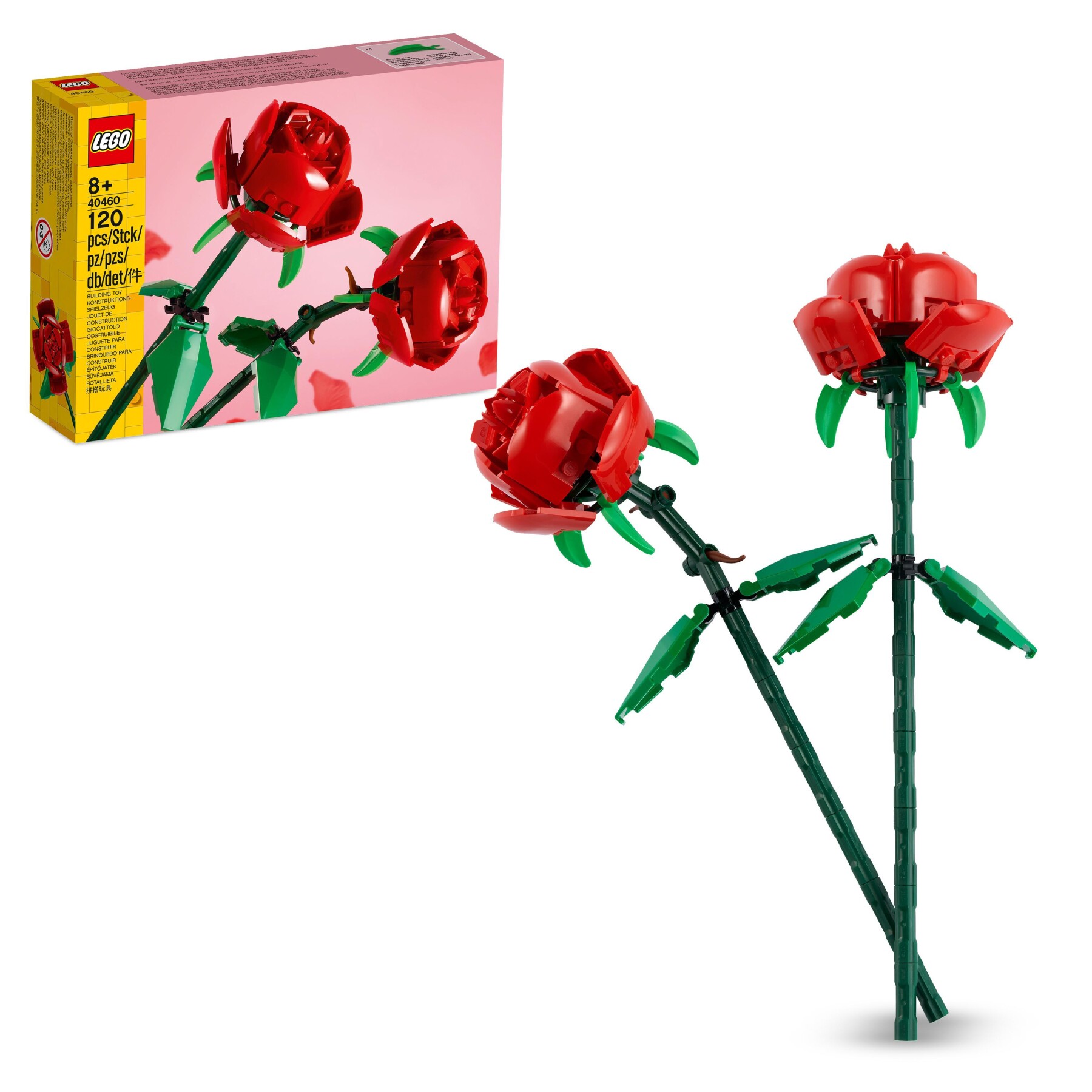 Lego creator 40460 rose set fiori finti compatibile con bouquet di fiori artificiali, regalo di san valentino per lei o lui - LEGO CREATOR