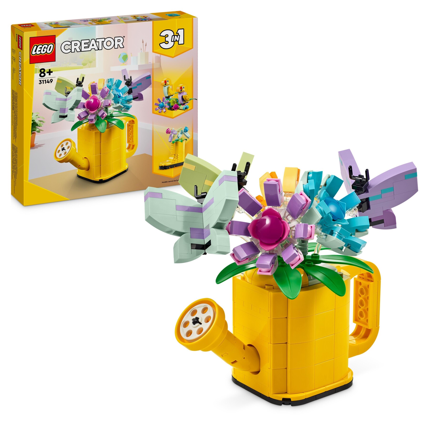 LEGO CREATOR 31149 3IN1 INNAFFIATOIO CON FIORI FINTI TRASFORMABILE IN  STIVALE O IN 2 UCCELLI CON TRESPOLO, GIOCHI PER BAMBINI 8+ - Toys Center