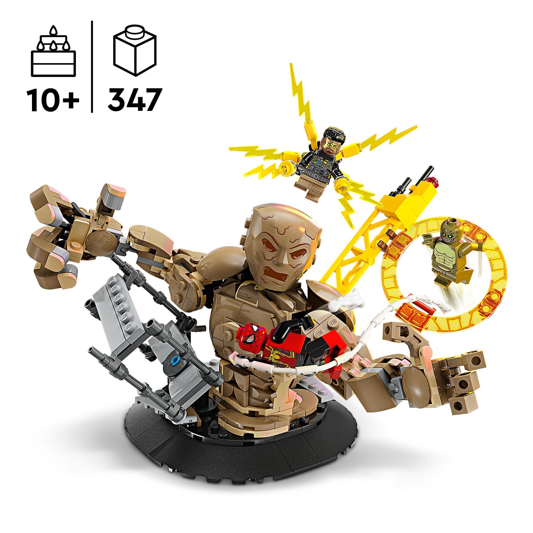Lego marvel 76280 spider-man vs. uomo sabbia: battaglia finale con minifigure dei cattivi, gioco per bambini 10+, idea regalo - LEGO SUPER HEROES, Avengers, Spiderman