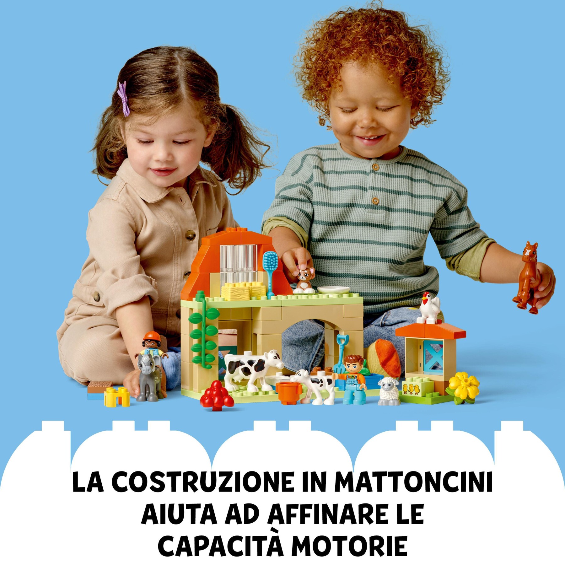 Lego duplo 10416 cura degli animali di fattoria giocattolo, gioco di ruolo educativo per bambini 2+ con figure giocattolo - LEGO DUPLO